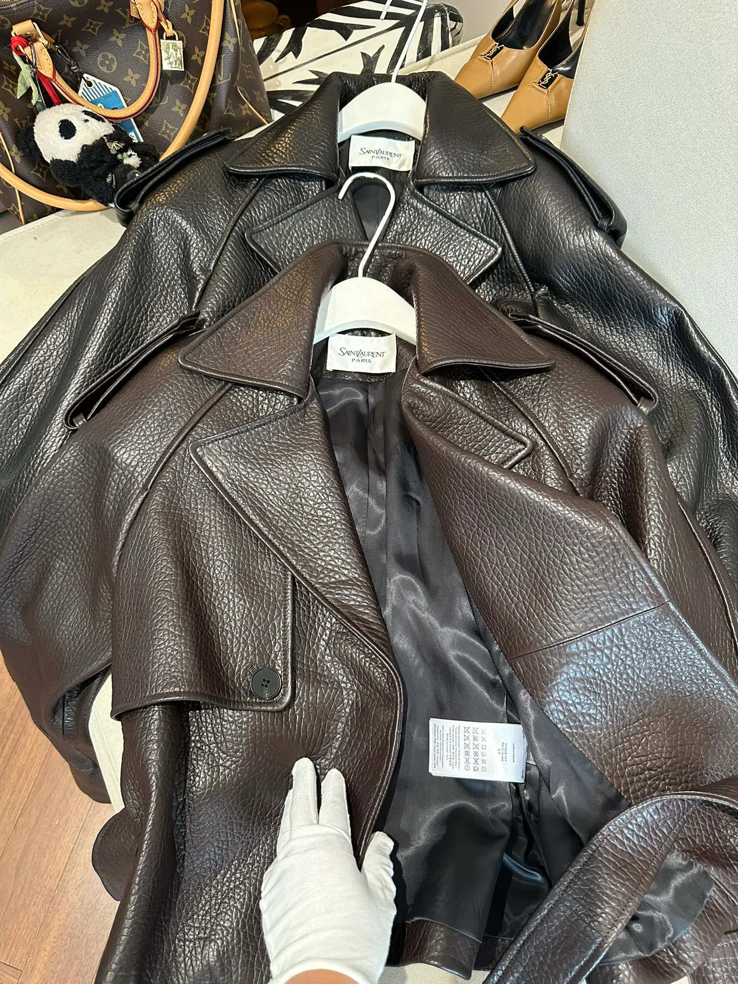 Кожаные Куртки И Дублёнки Женские Saint Laurent 11625006