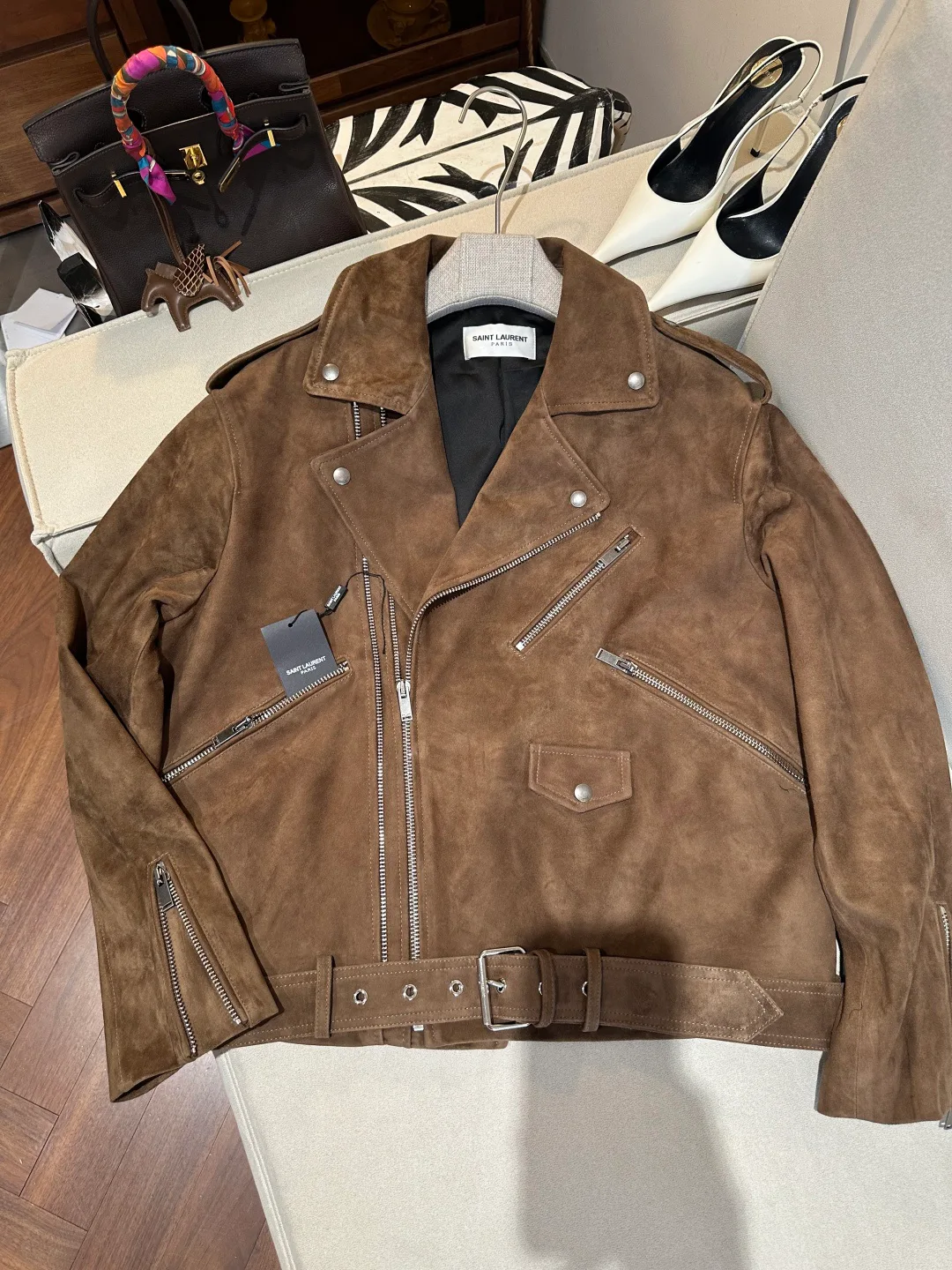 Кожаные Куртки И Дублёнки Женские Saint Laurent 18637913