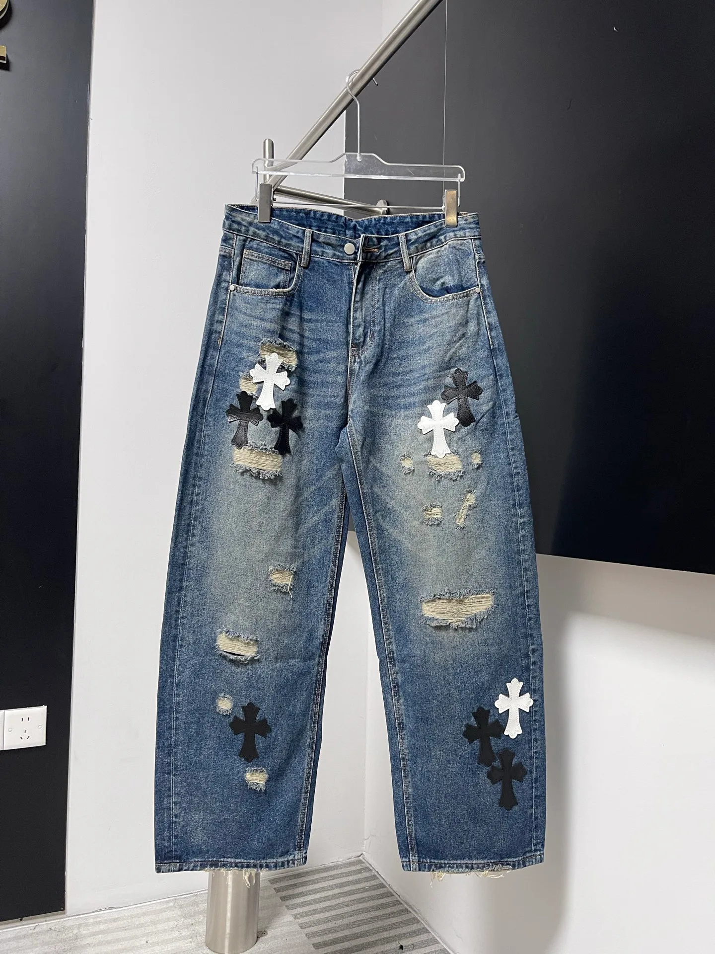 Джинсы Мужские Chrome Hearts 17902468