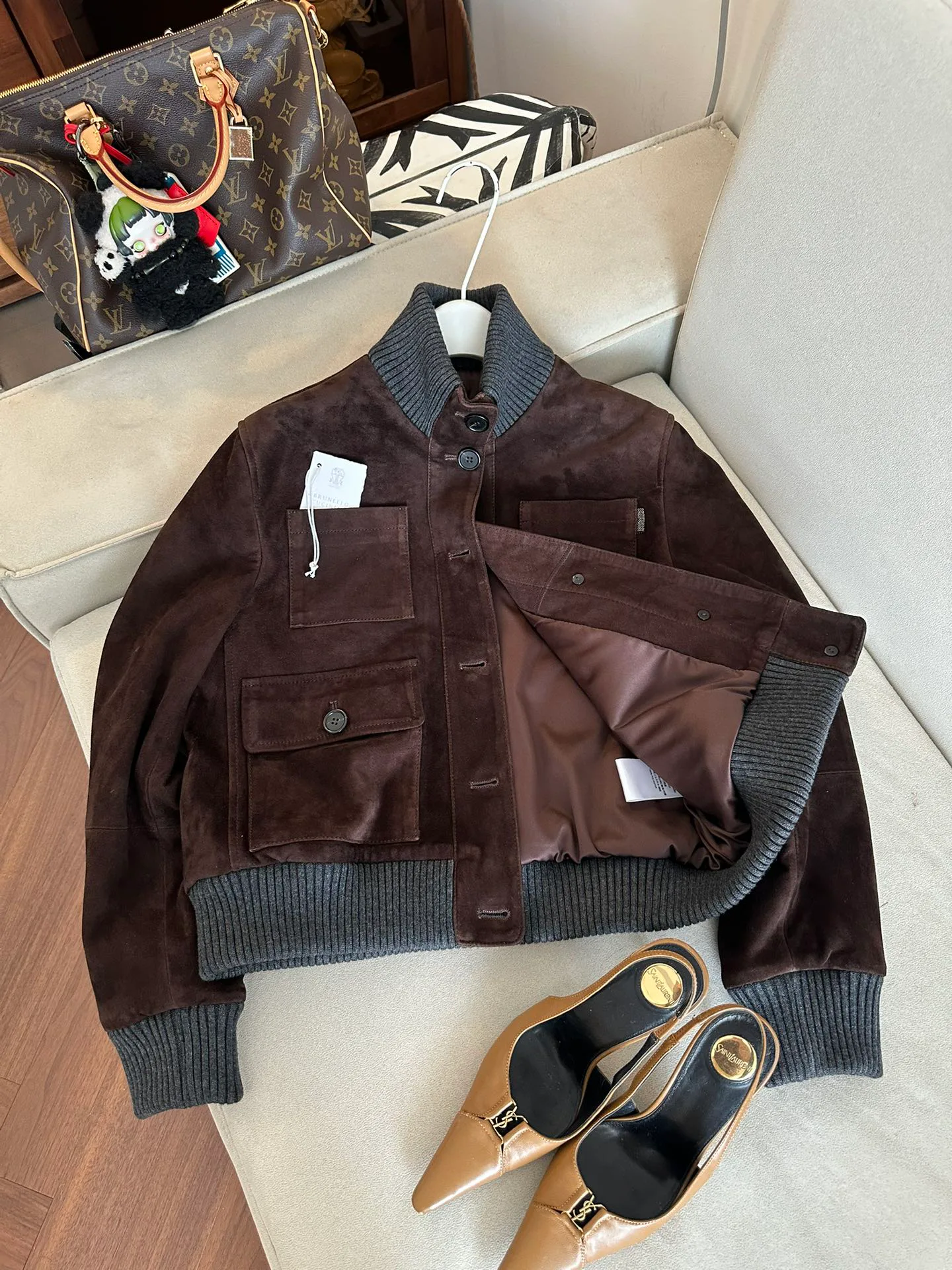 Кожаные Куртки И Дублёнки Женские Brunello Cucinelli 11679748