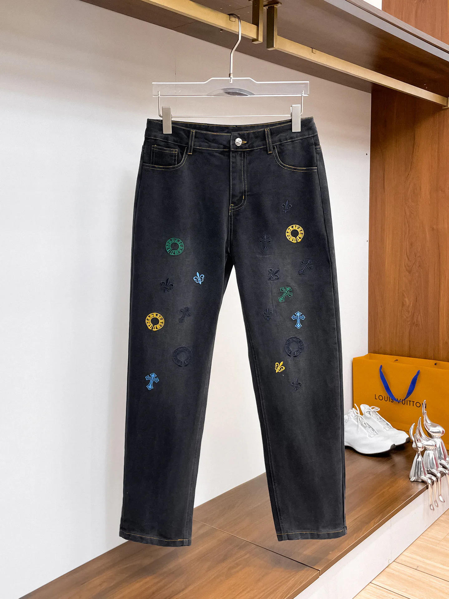Джинсы Мужские Chrome Hearts 18345651