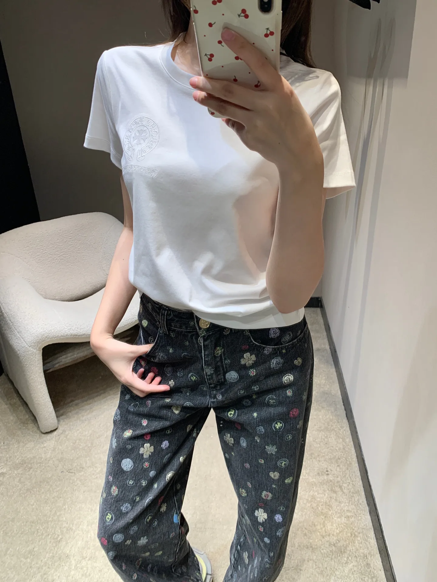 Футболки Женские Chrome Hearts 2292591