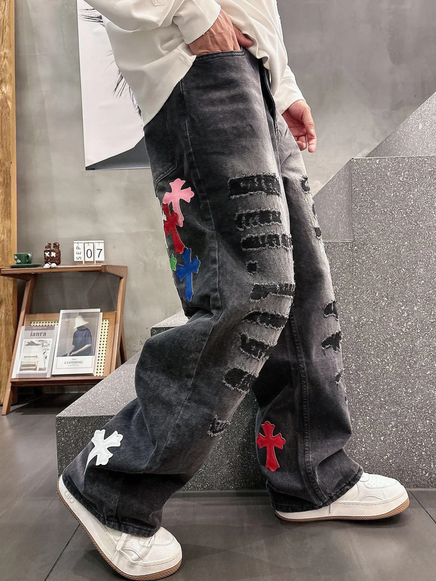 Джинсы Женские Chrome Hearts 11701402
