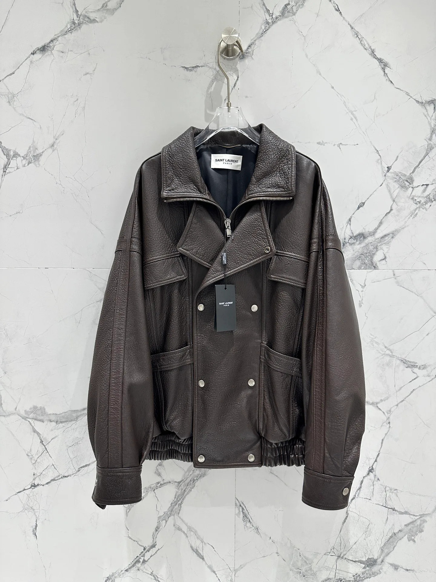 Кожаные Куртки И Дублёнки Женские Saint Laurent 11544763