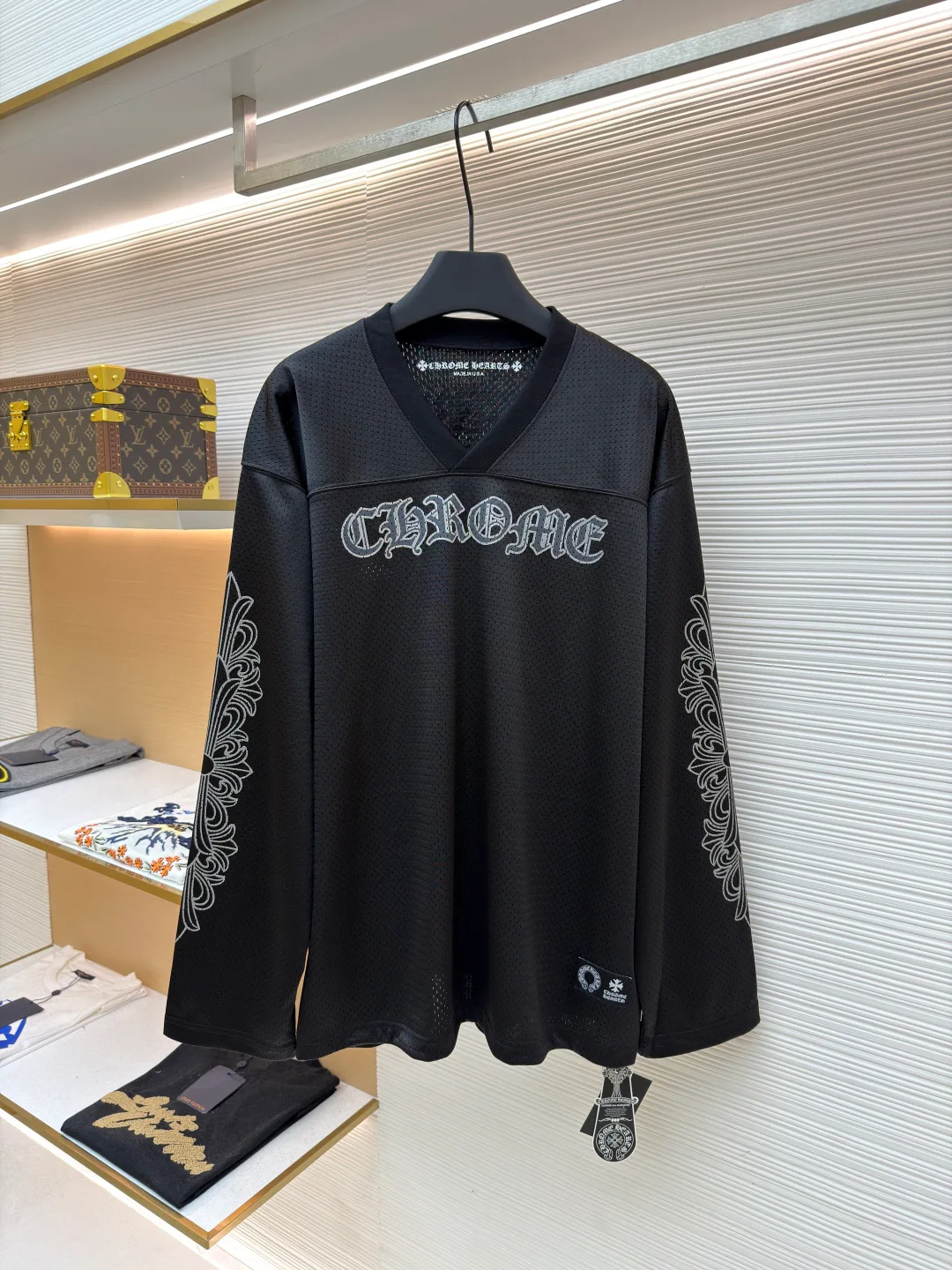 Лонгсливы Мужские Chrome Hearts 7080107