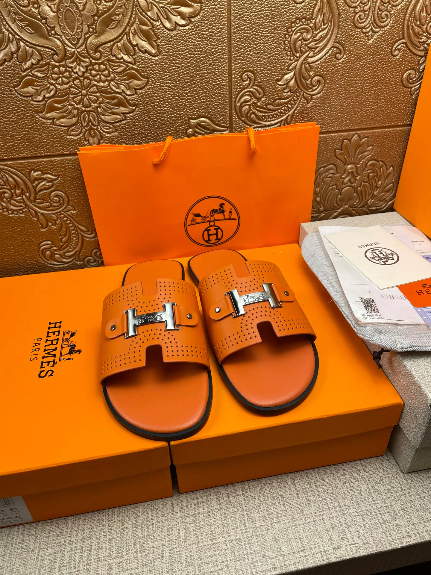 Шлепанцы Мужские Hermes 21130