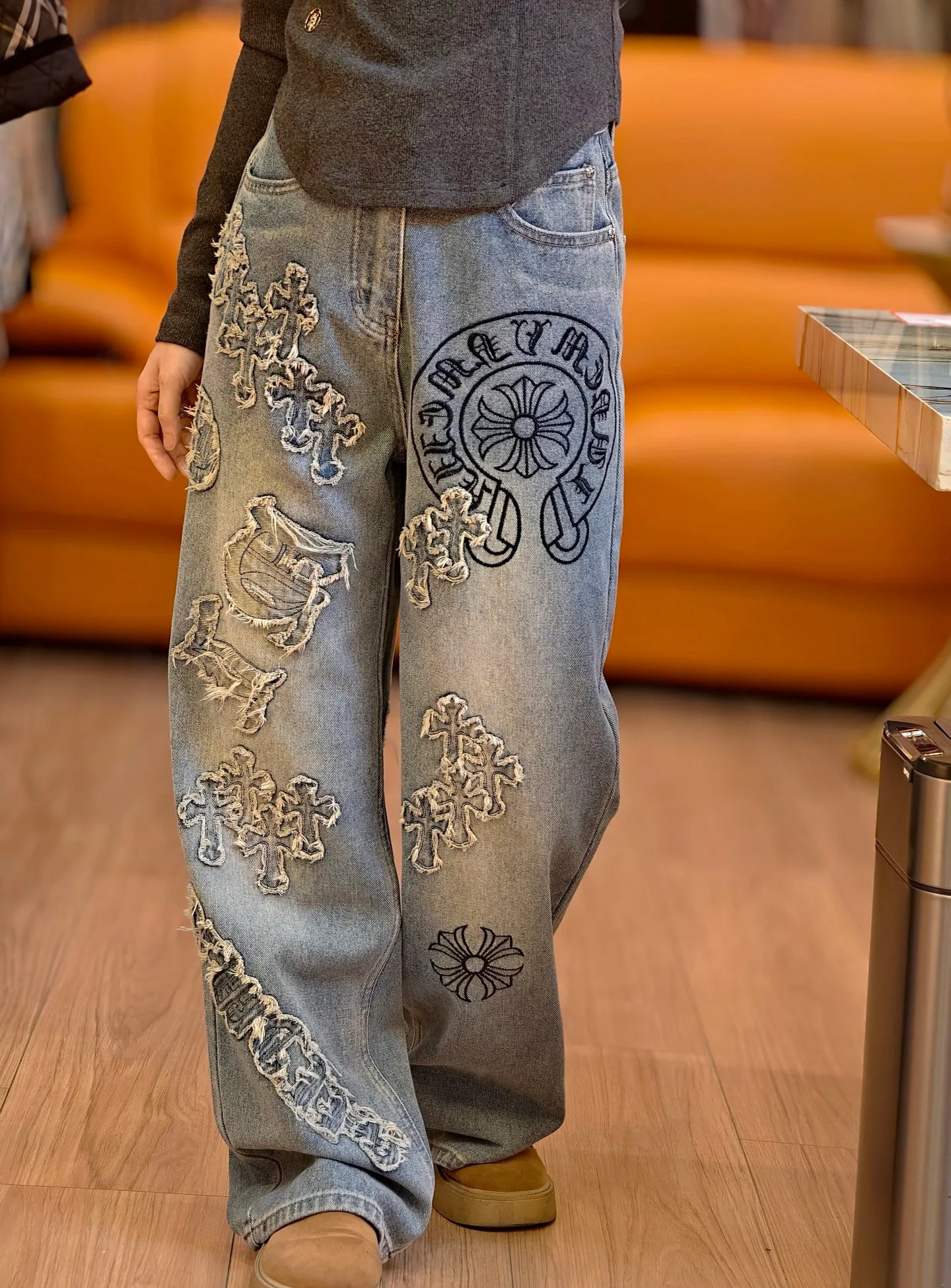 Джинсы Женские Chrome Hearts 11224983