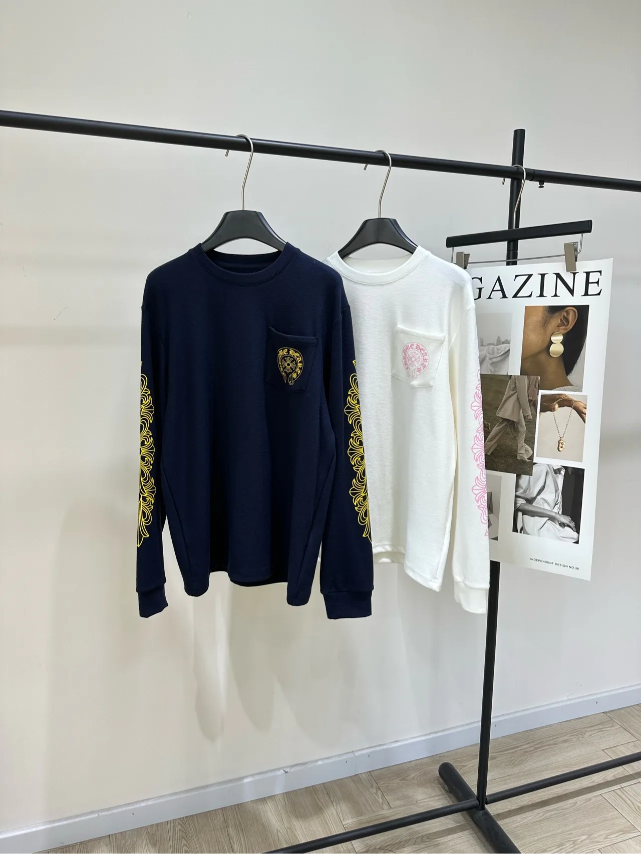 Лонгсливы Мужские Chrome Hearts 11209360