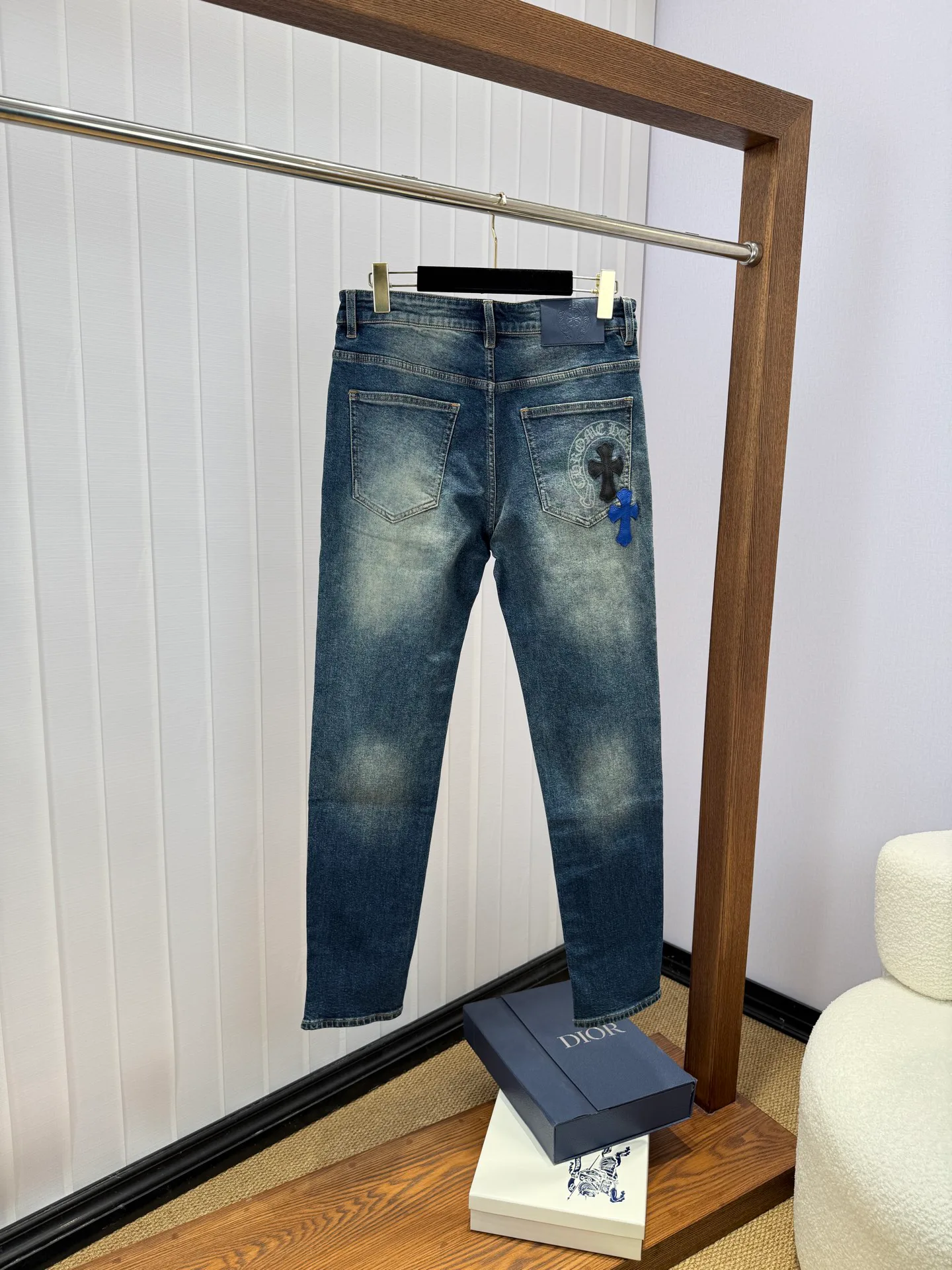 Джинсы Мужские Chrome Hearts 18029739