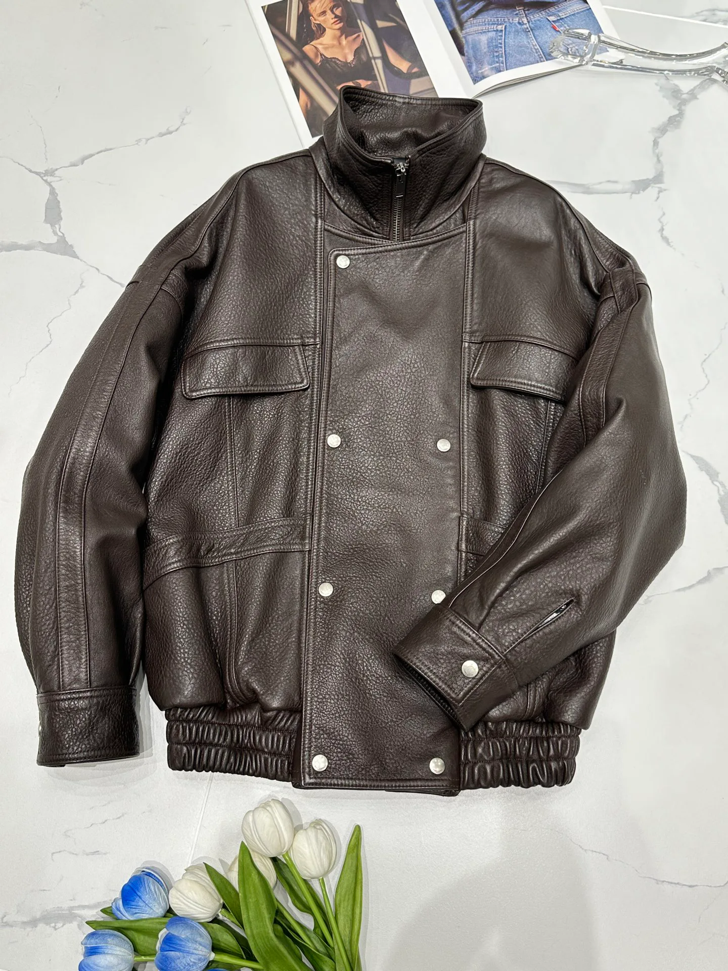 Кожаные Куртки И Дублёнки Женские Saint Laurent 11544764