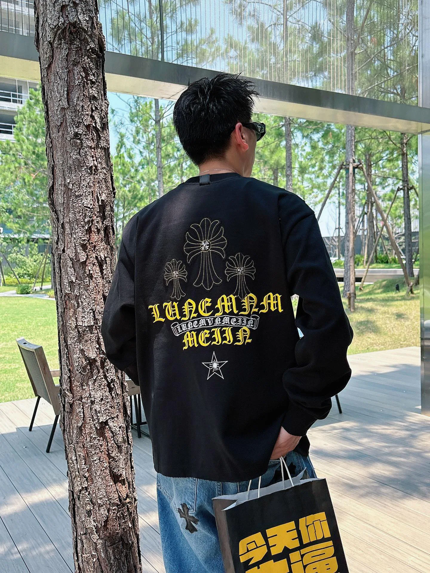 Лонгсливы Мужские Chrome Hearts 1274501