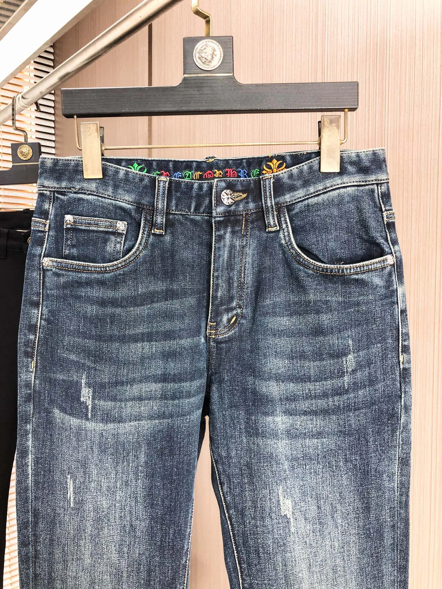 Джинсы Мужские Chrome Hearts 1283760