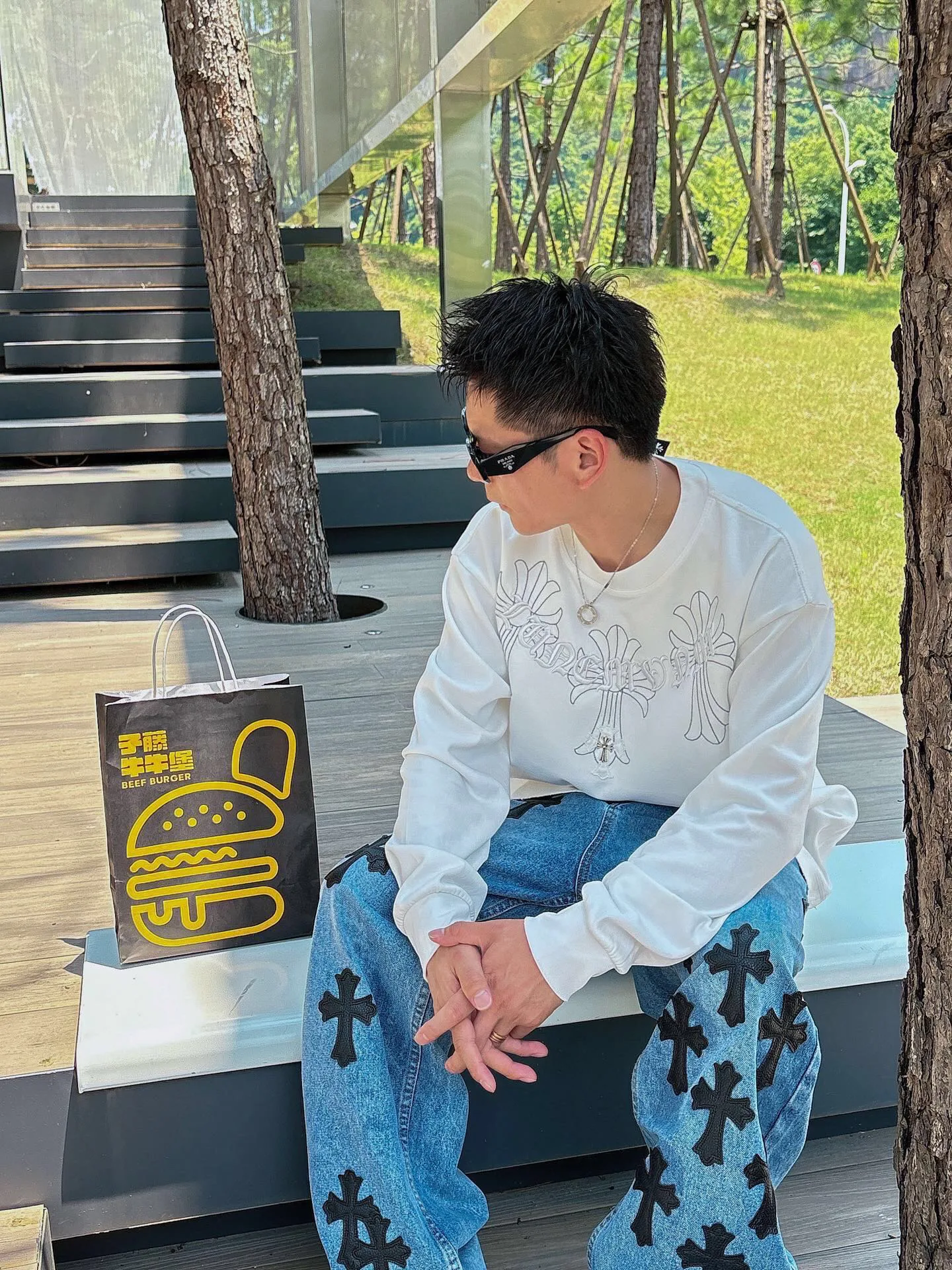 Лонгсливы Мужские Chrome Hearts 928681