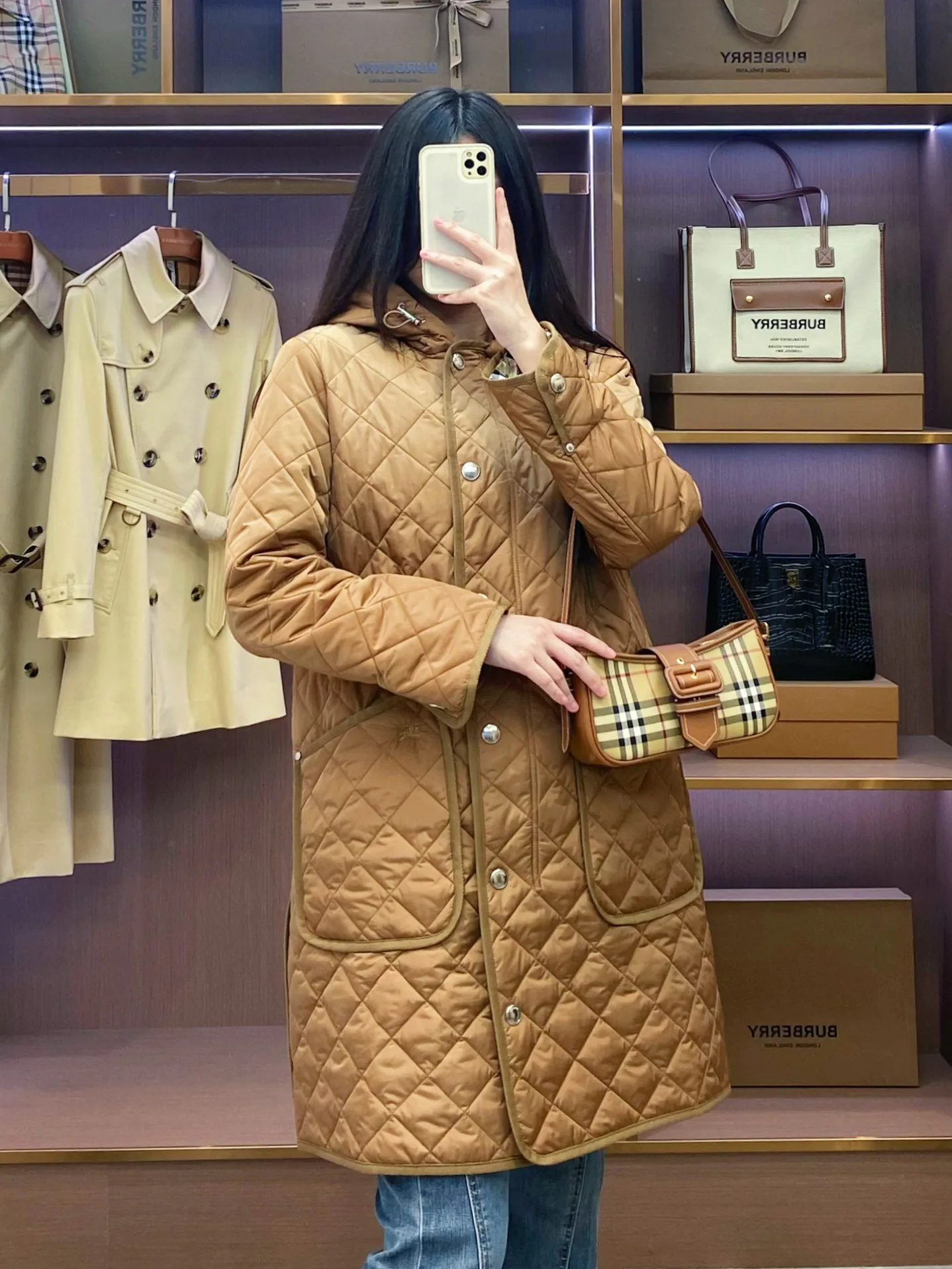 Куртки И Пуховики Женские Burberry 1524899
