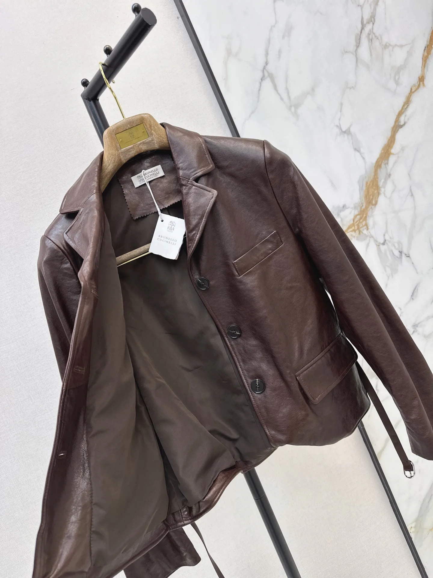 Кожаные Куртки И Дублёнки Женские Brunello Cucinelli 18407933