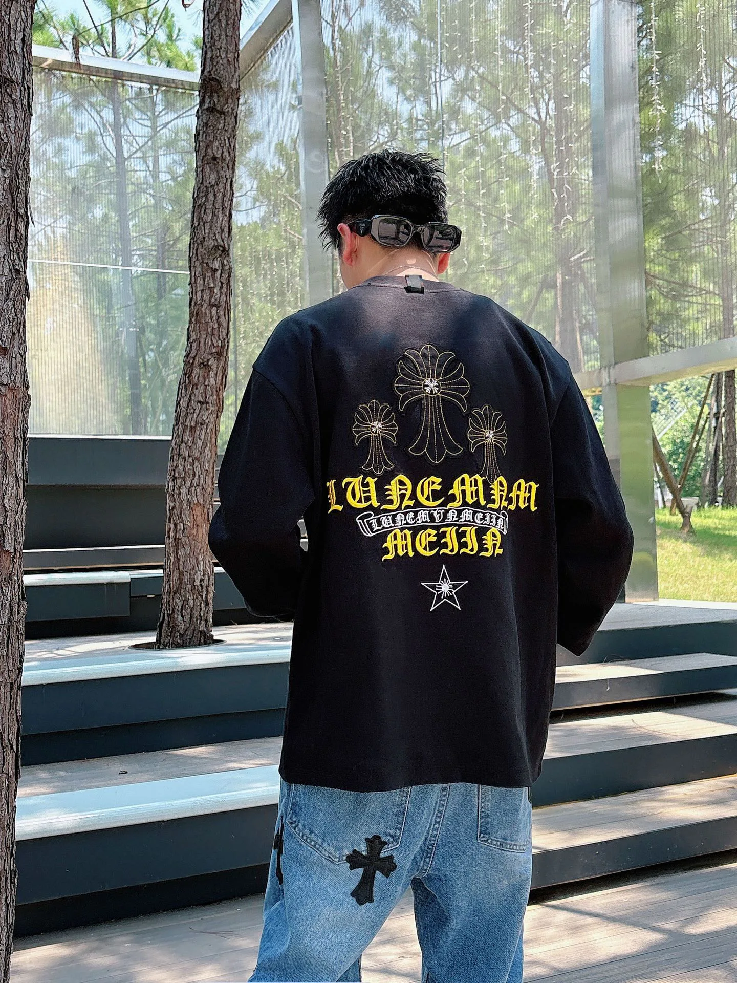 Лонгсливы Мужские Chrome Hearts 1274501