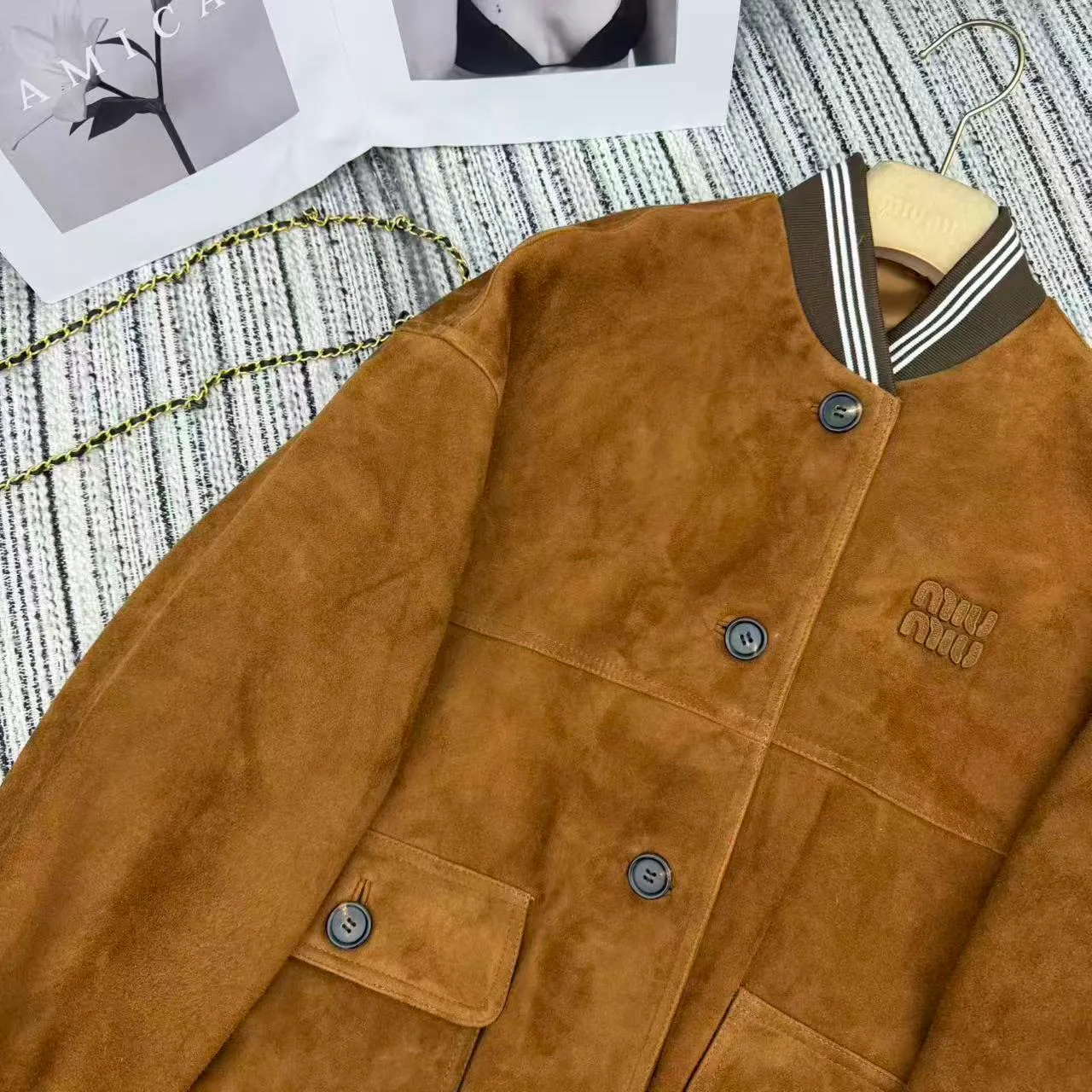 Кожаные Куртки И Дублёнки Женские Miu Miu 11520115