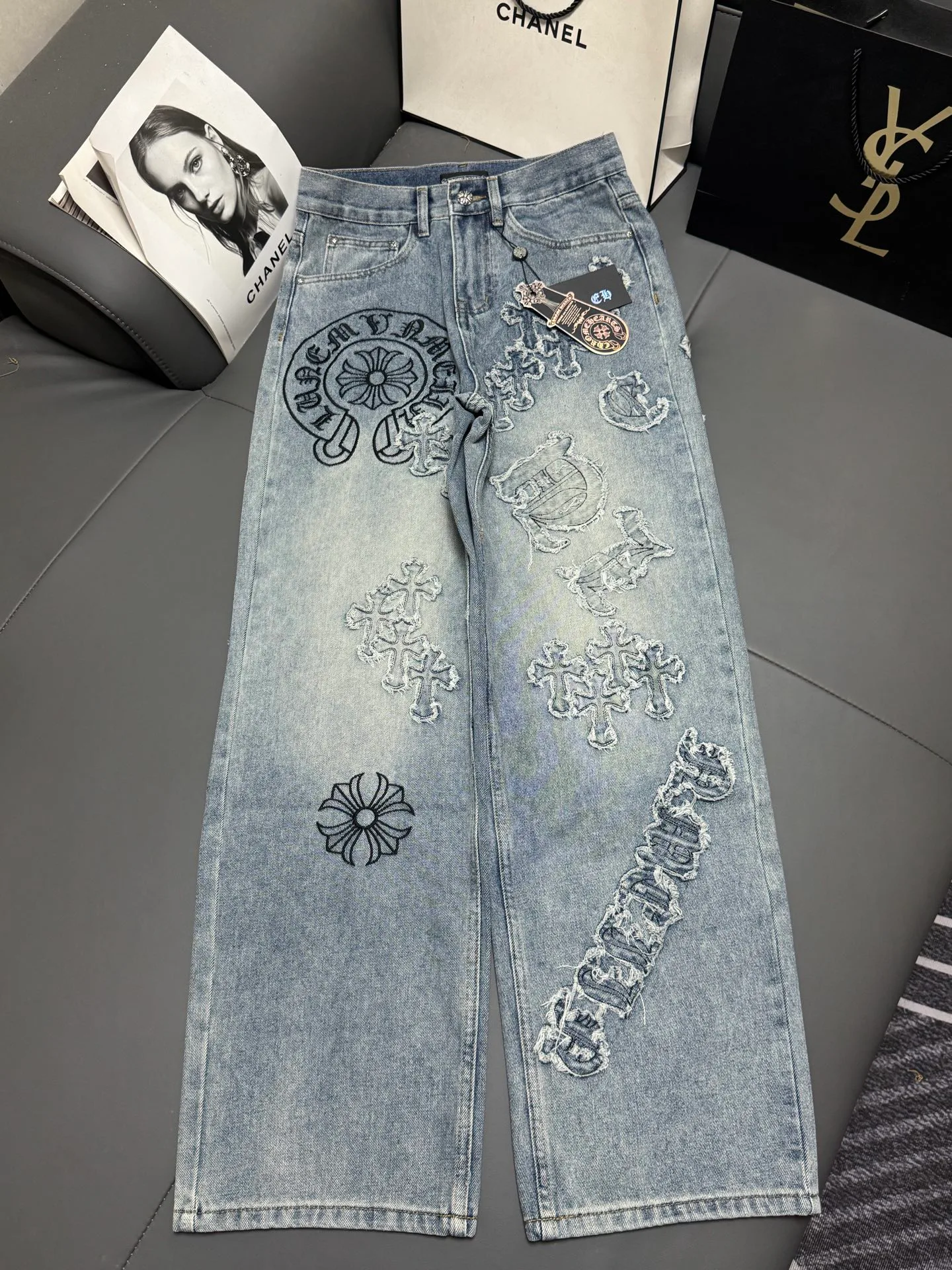 Брюки Женские Chrome Hearts 13554191