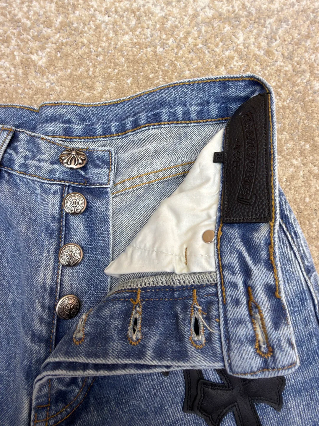 Джинсы Мужские Chrome Hearts 1566555