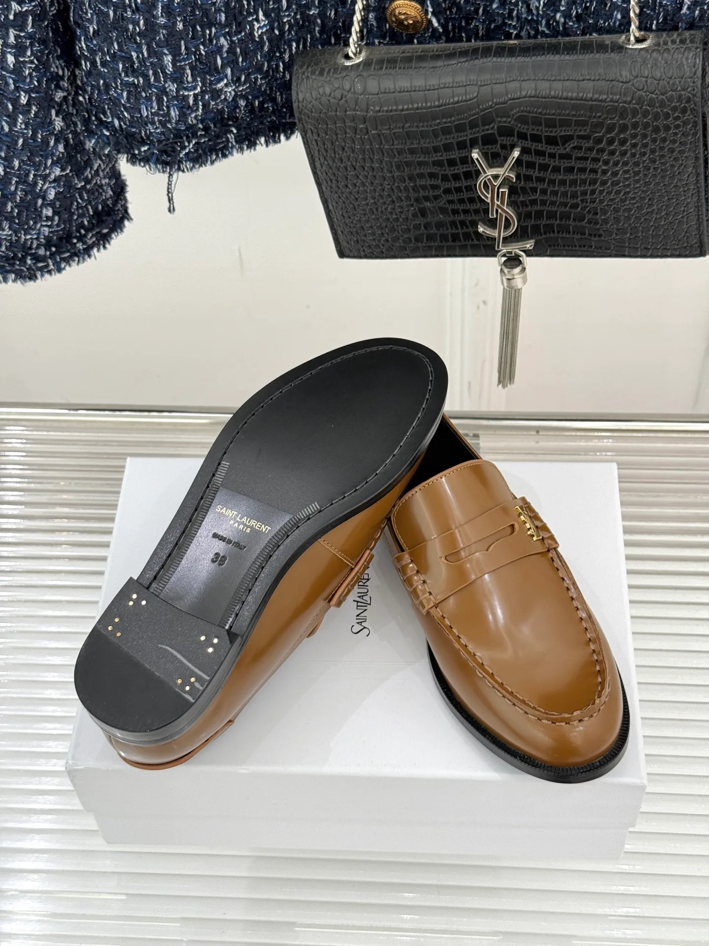 Лоферы И Мокасины Женские Saint Laurent 801635