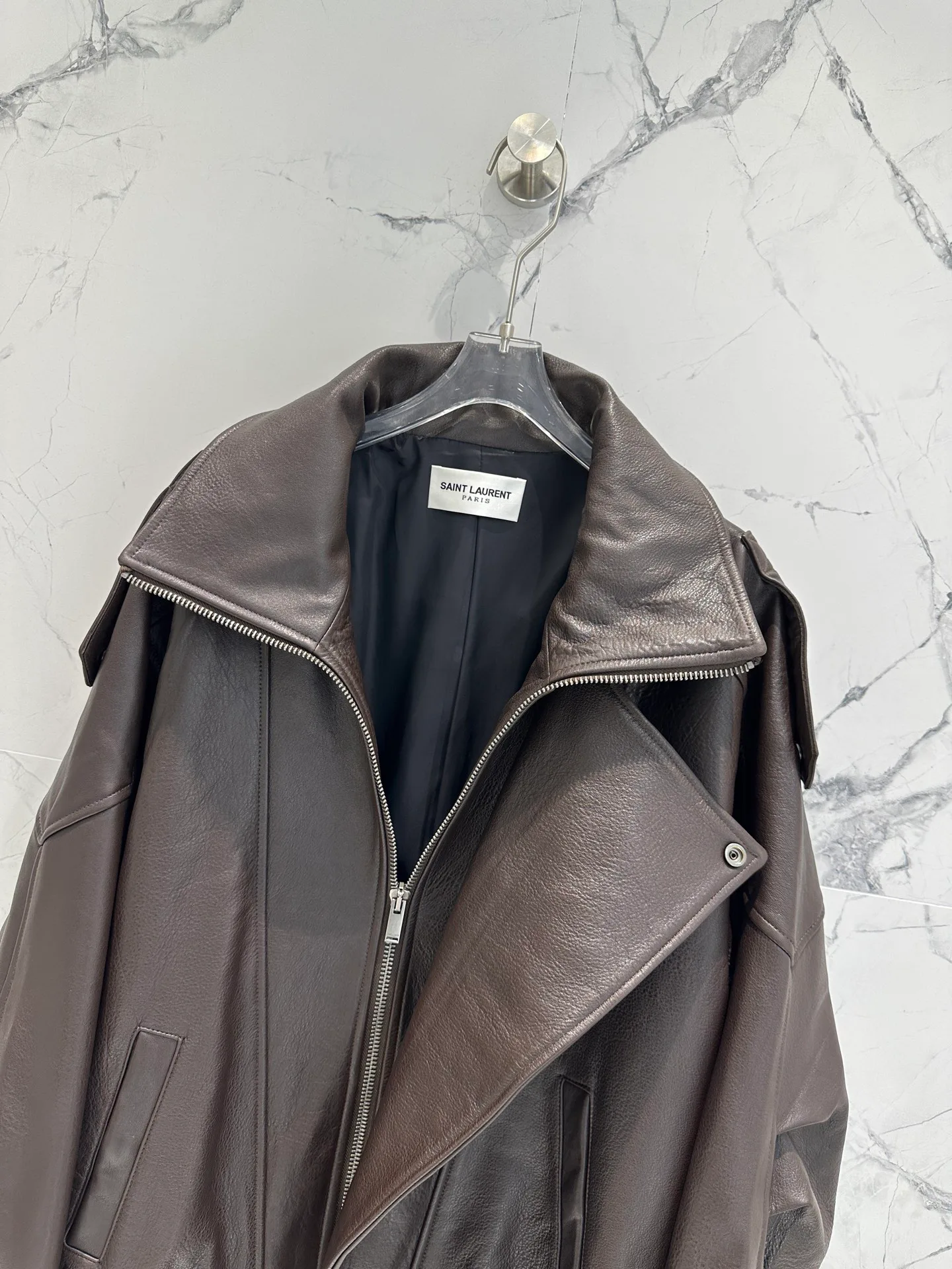 Кожаные Куртки И Дублёнки Женские Saint Laurent 11484161