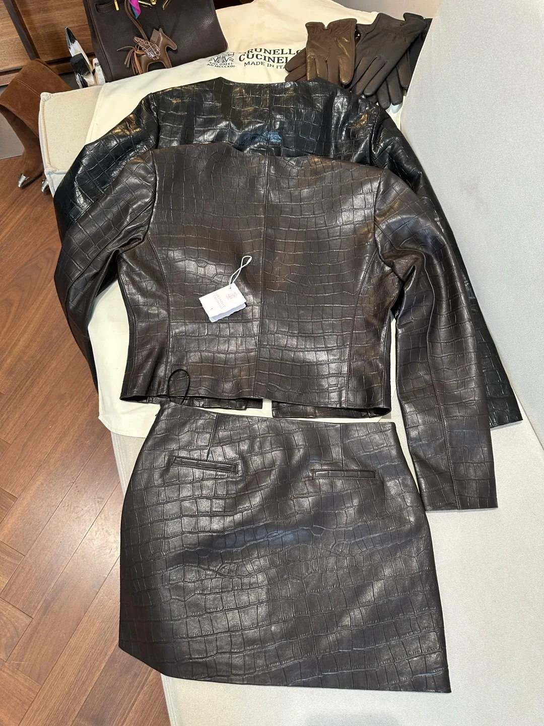 Кожаные Куртки И Дублёнки Женские Brunello Cucinelli 19322334