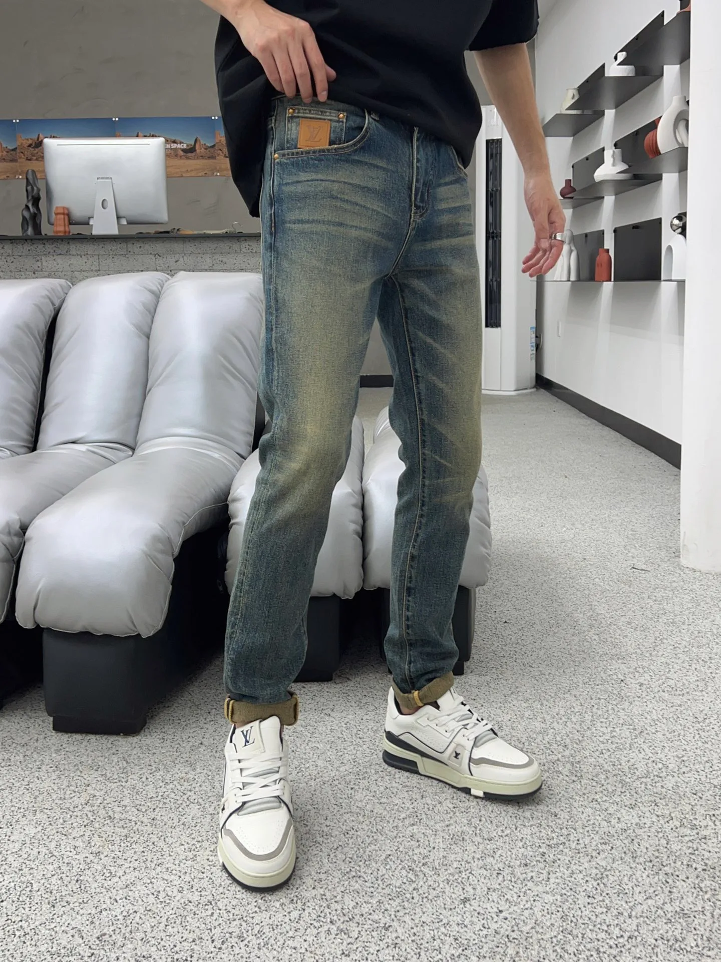 Джинсы Мужские Louis Vuitton 424424