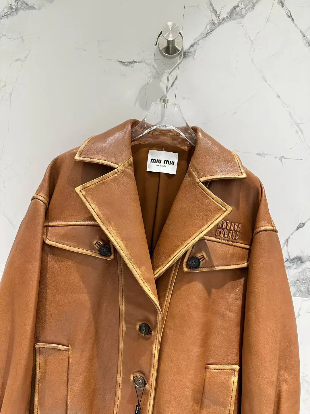 Кожаные Куртки И Дублёнки Женские Miu Miu 11428986