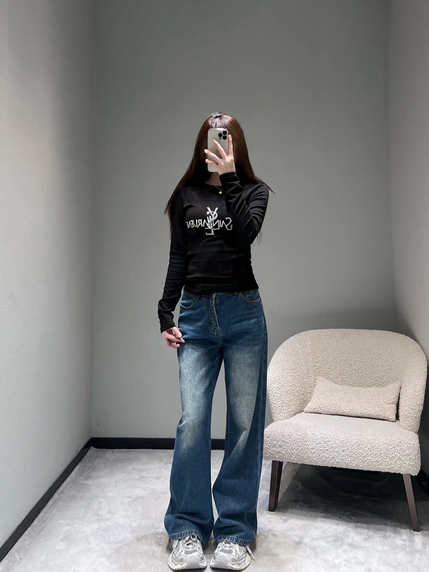 Лонгсливы Женские Saint Laurent 1336719