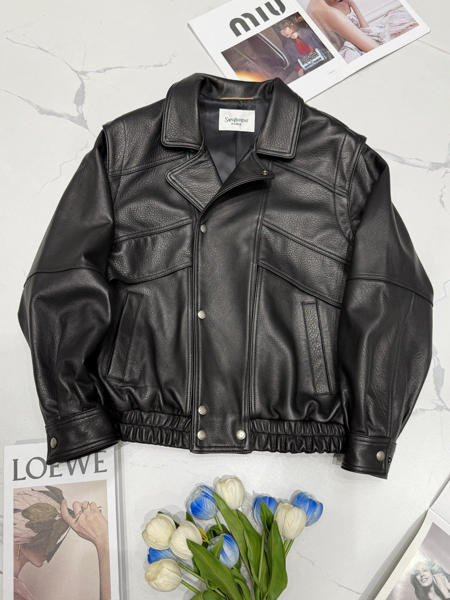 Кожаные Куртки И Дублёнки Женские Saint Laurent 11544762