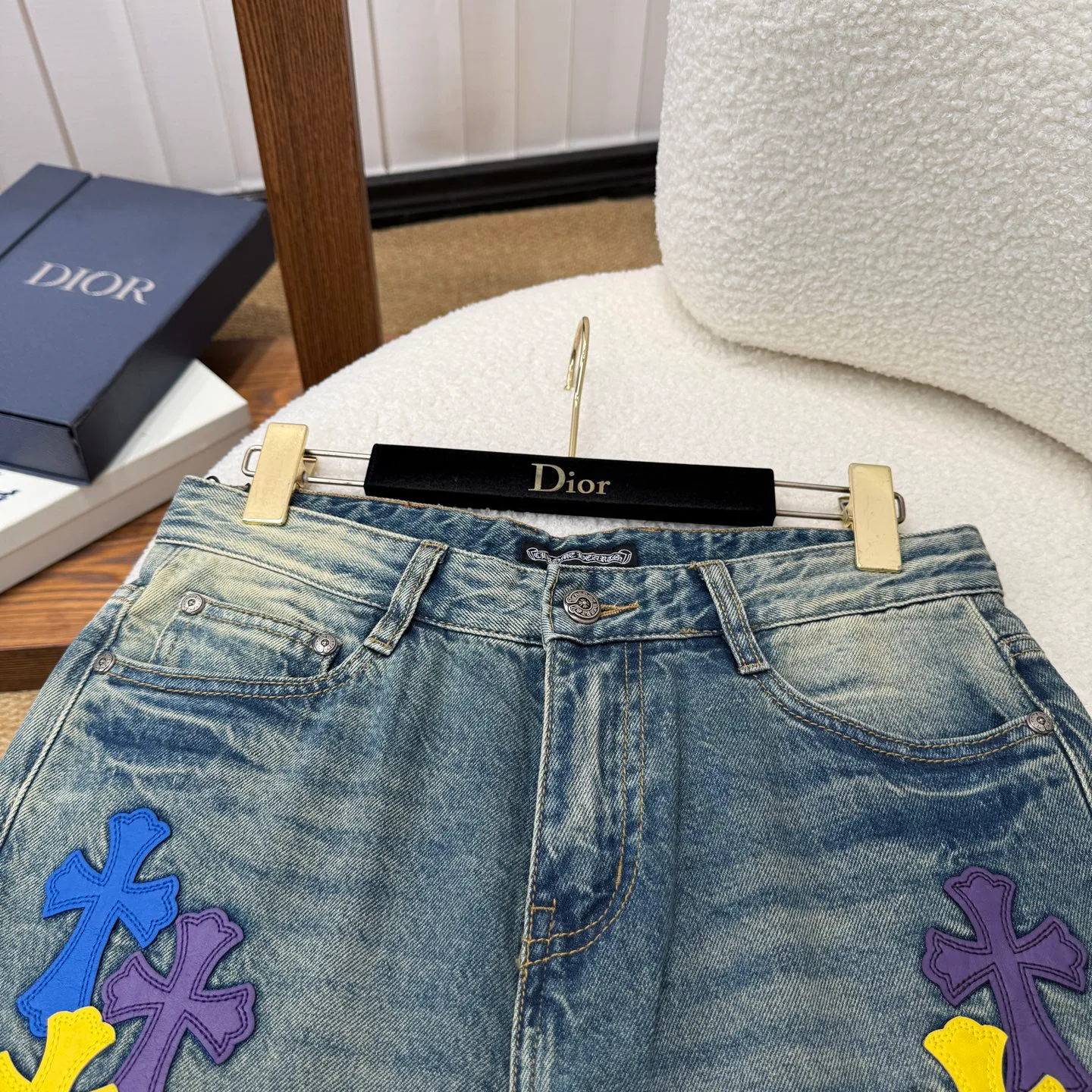 Джинсы Мужские Chrome Hearts 18029753