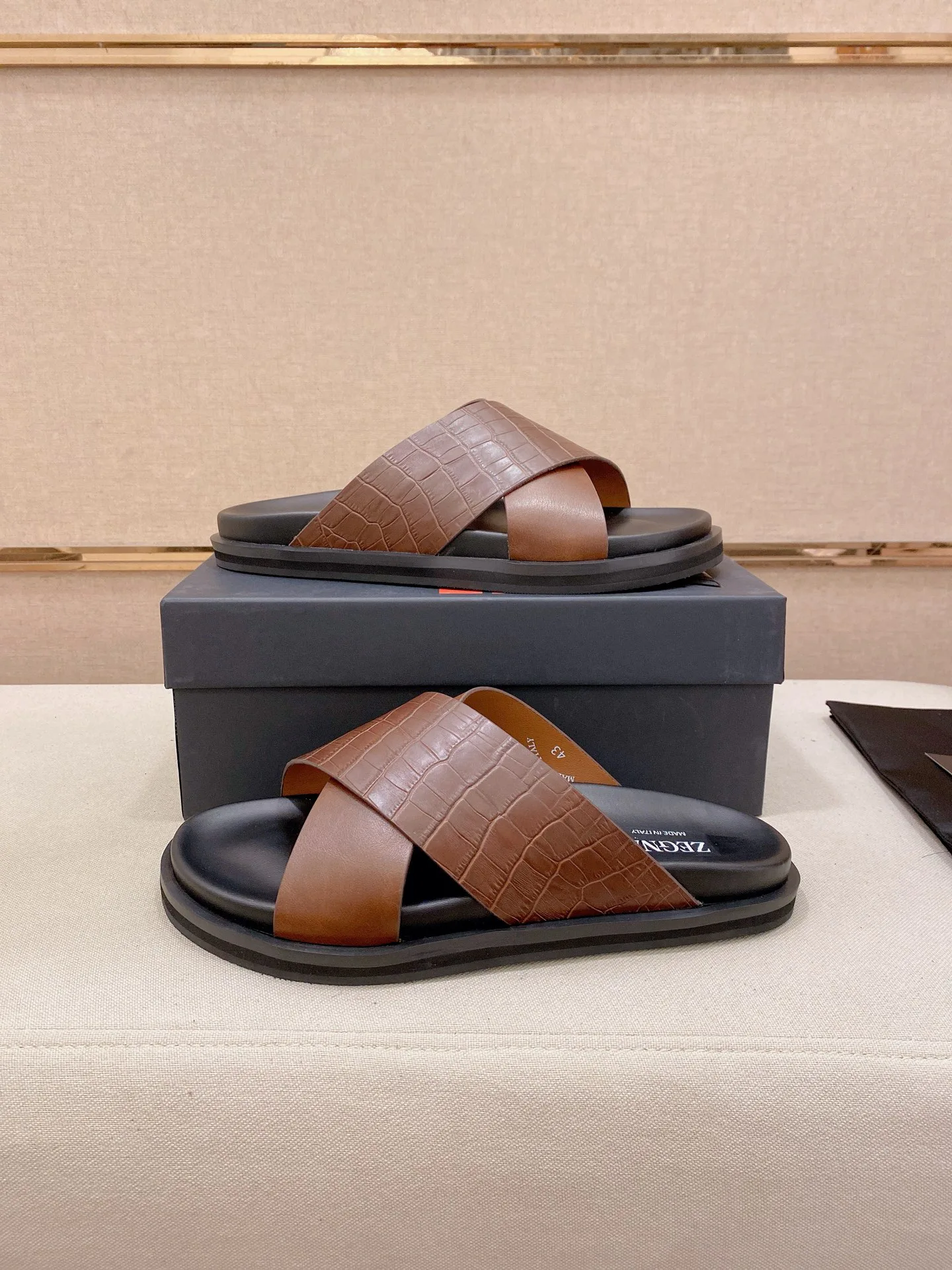 Шлепанцы Мужские Zegna 12785747