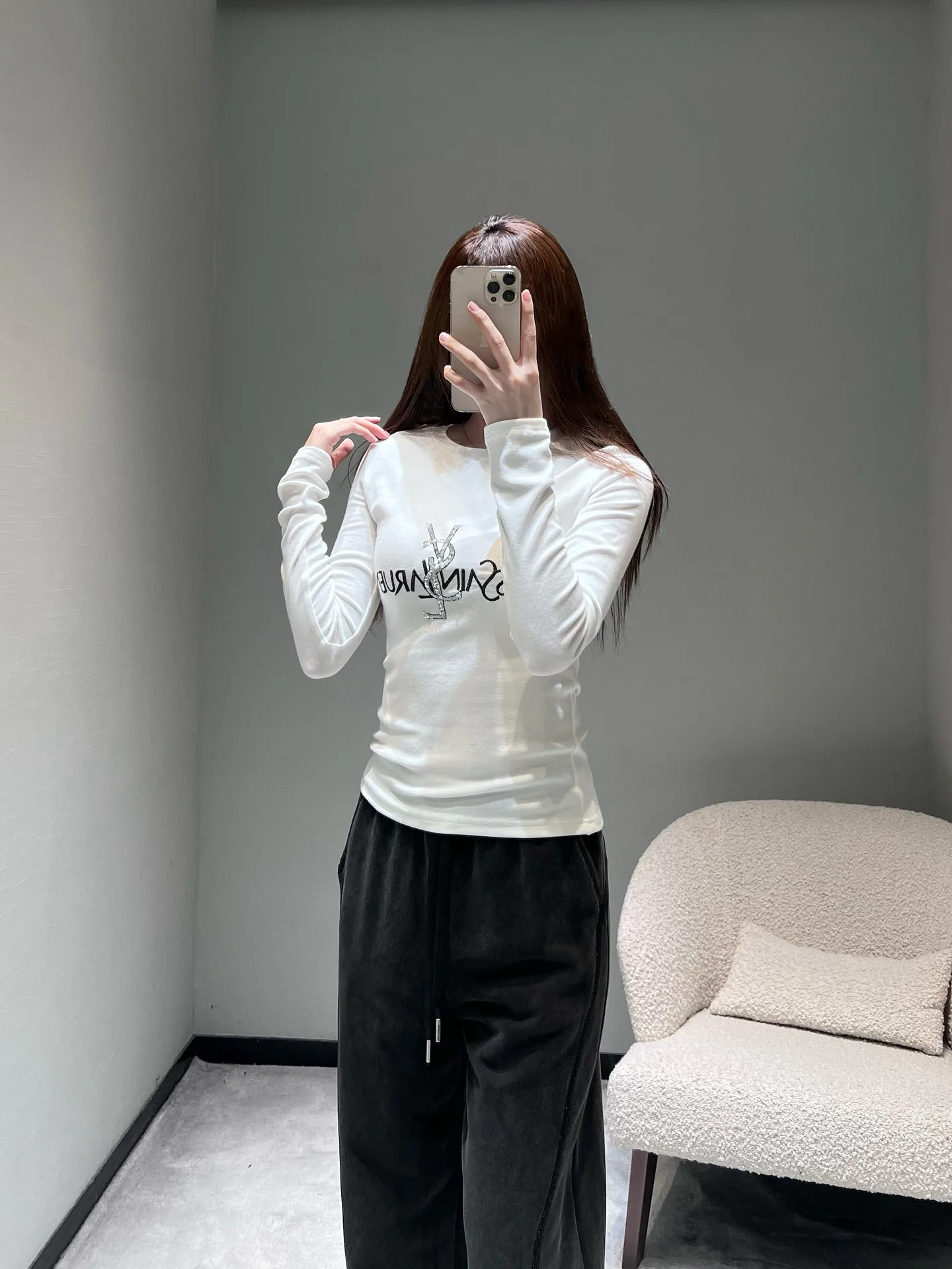 Лонгсливы Женские Saint Laurent 1336721