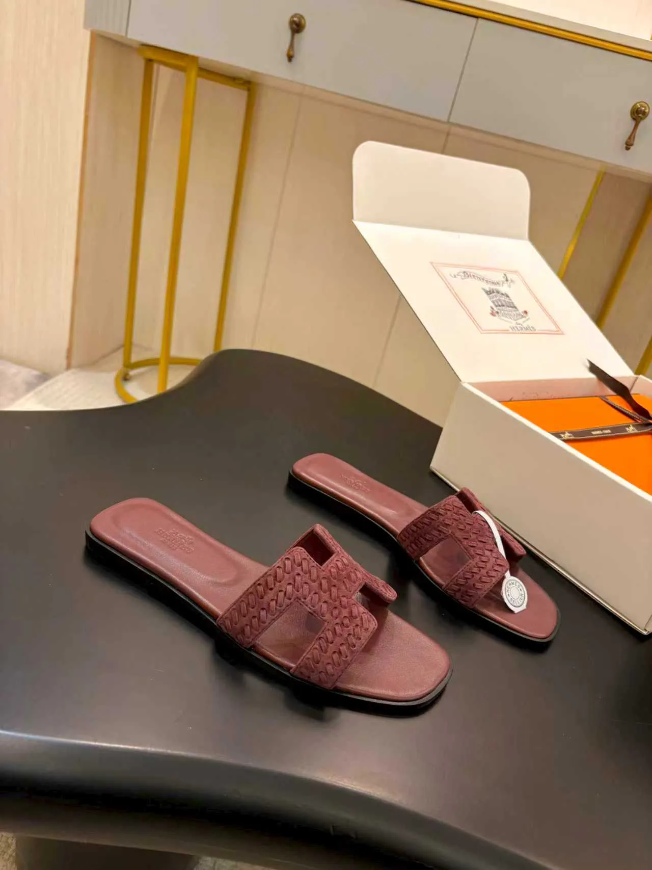 Шлепанцы Женские Hermes 463695