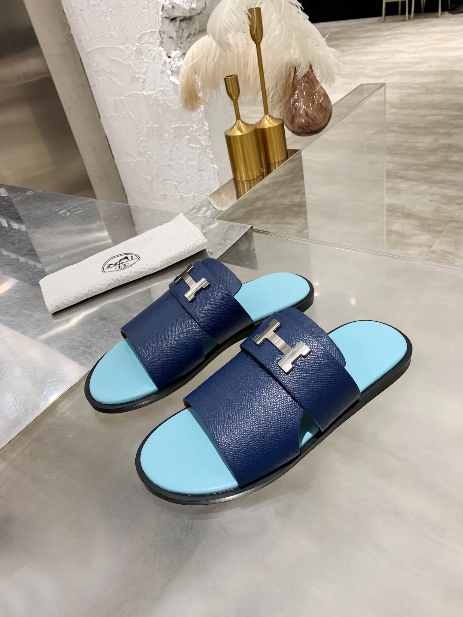 Шлепанцы Мужские Hermes 7868