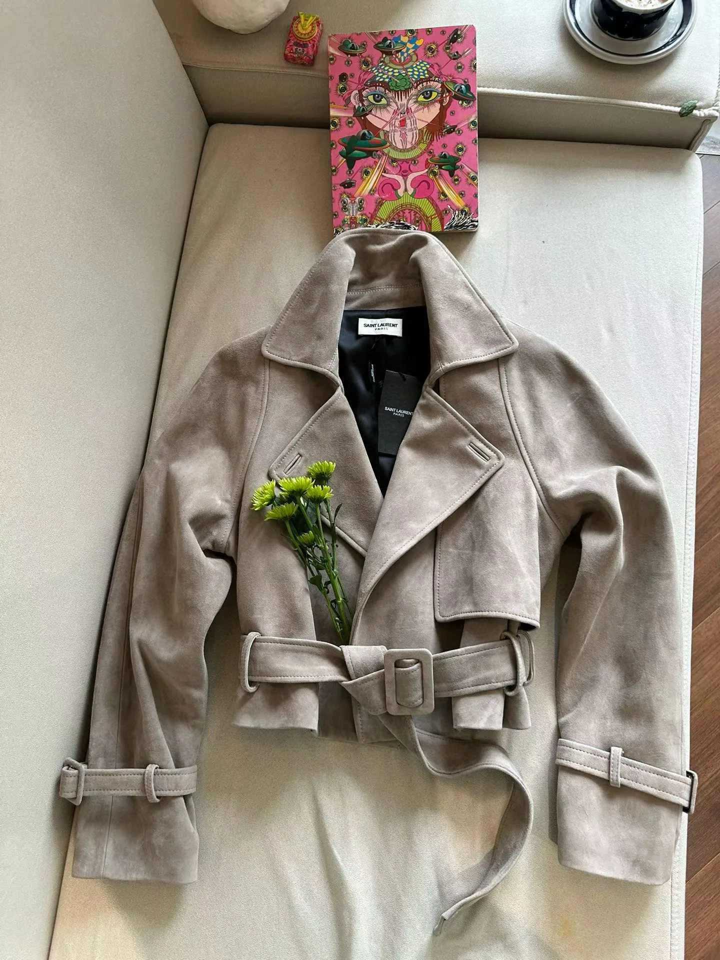 Кожаные Куртки И Дублёнки Женские Saint Laurent 11945789