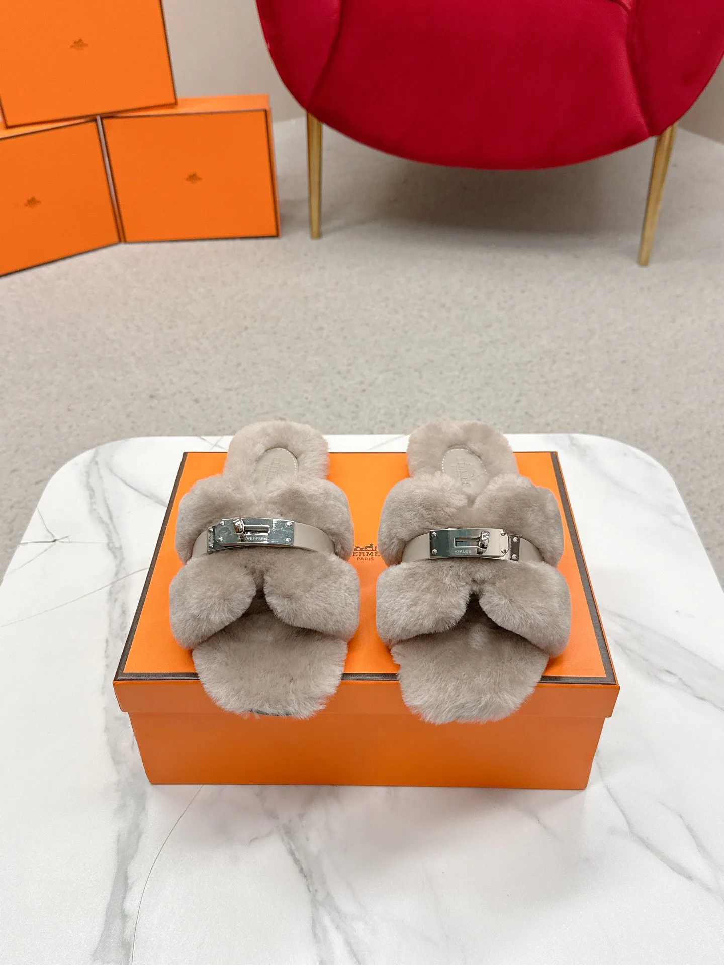 Тапочки Женские Hermes 18235680