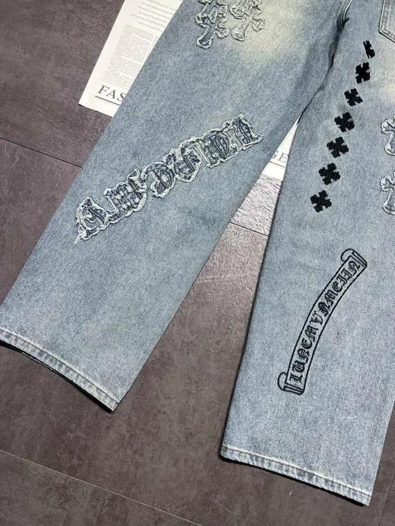 Джинсы Мужские Chrome Hearts 558828