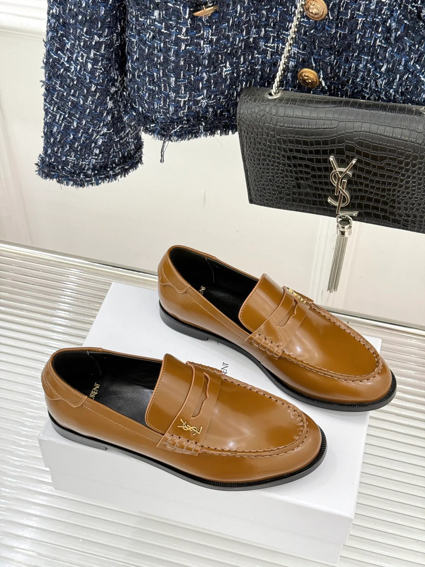 Лоферы И Мокасины Женские Saint Laurent 801635