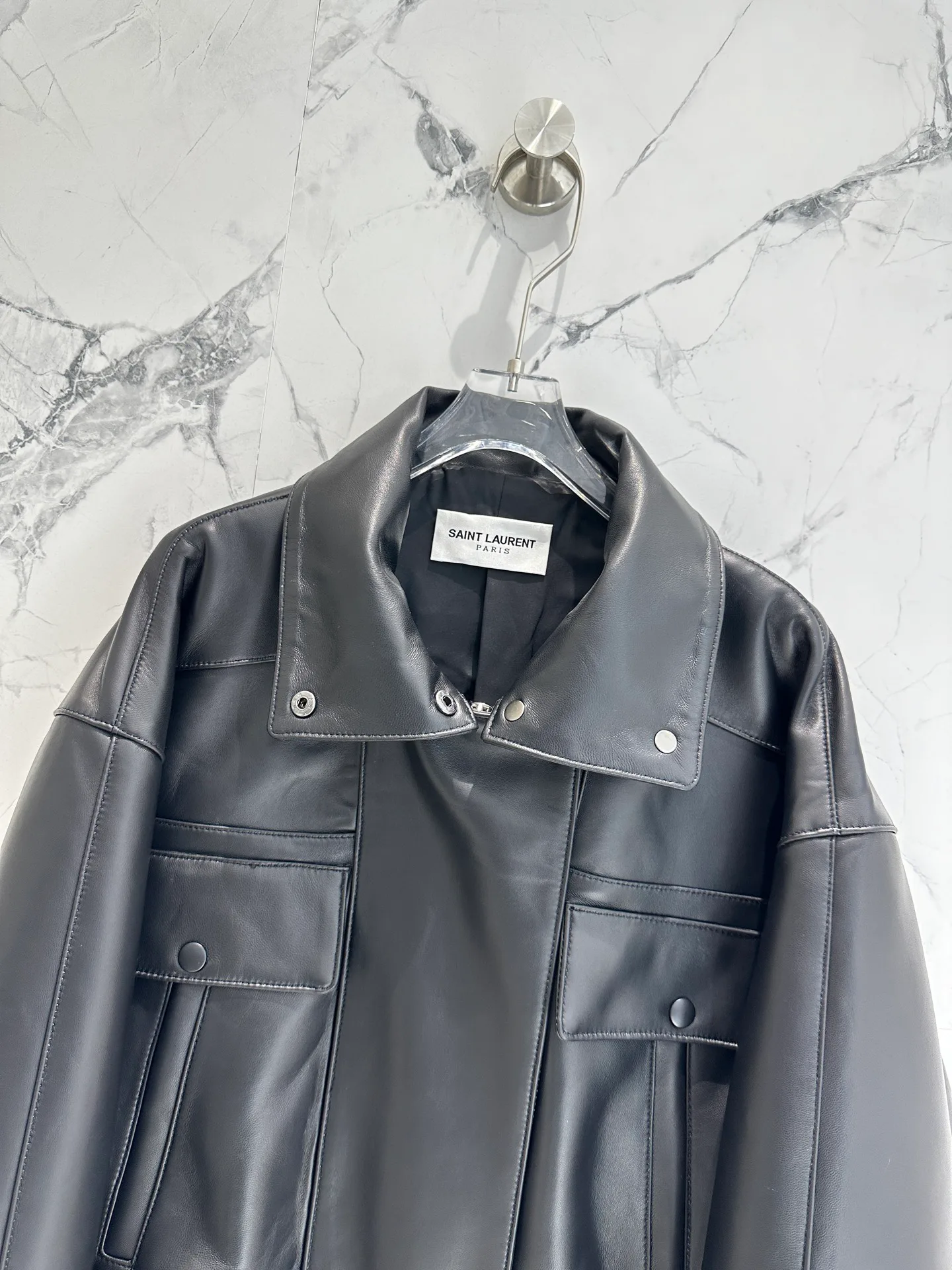 Кожаные Куртки И Дублёнки Женские Saint Laurent 6537802