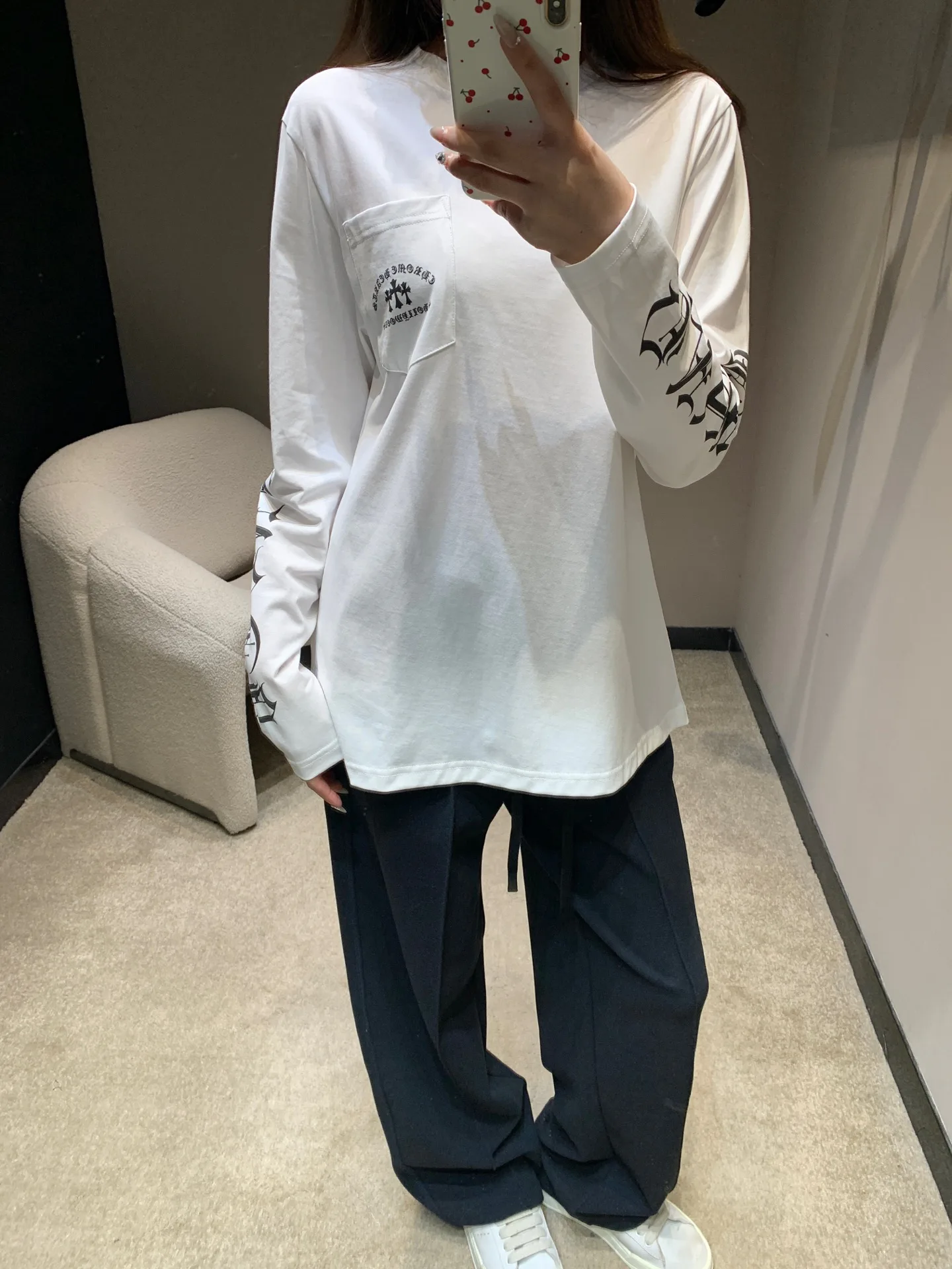 Футболки Женские Chrome Hearts 4275829