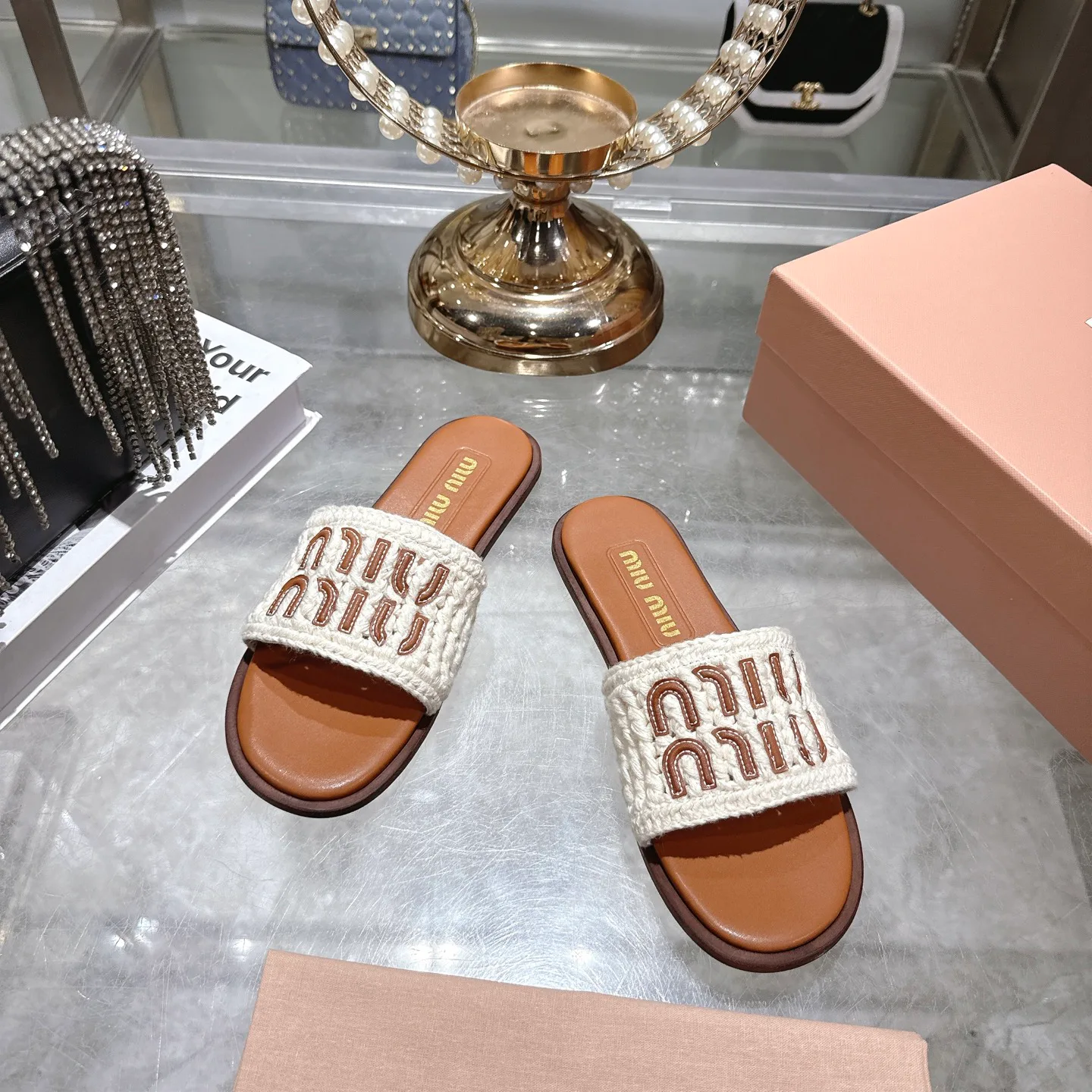 Шлепанцы Женские Miu Miu 16953022