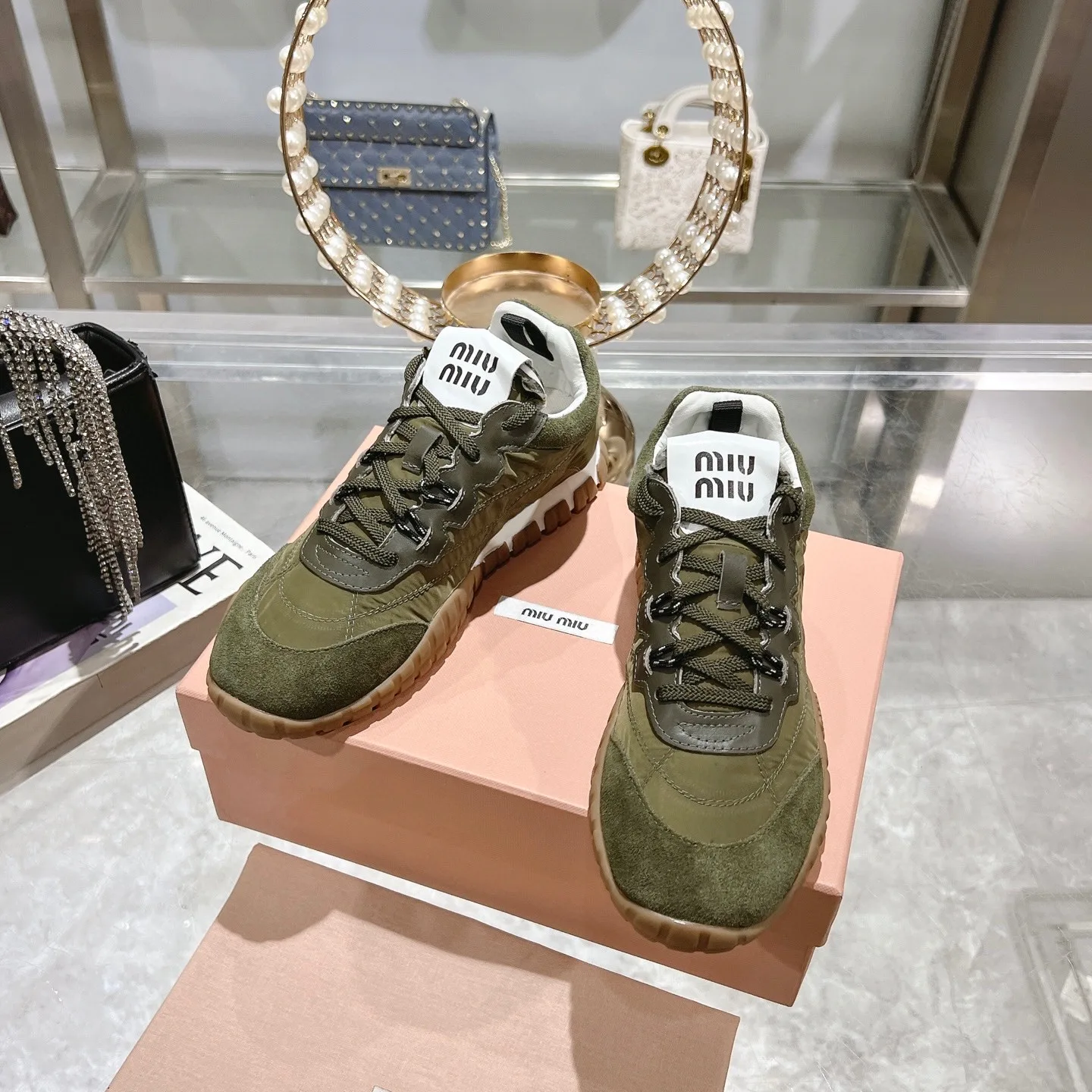 Кроссовки Женские Miu Miu 397985