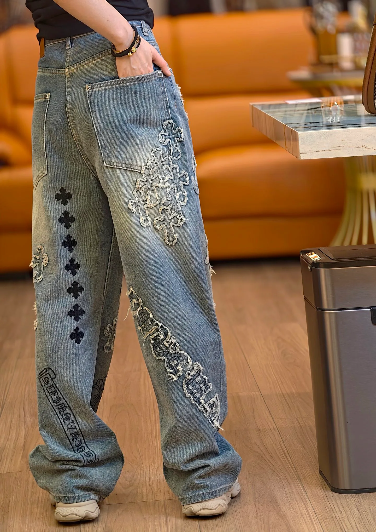 Джинсы Женские Chrome Hearts 11224983