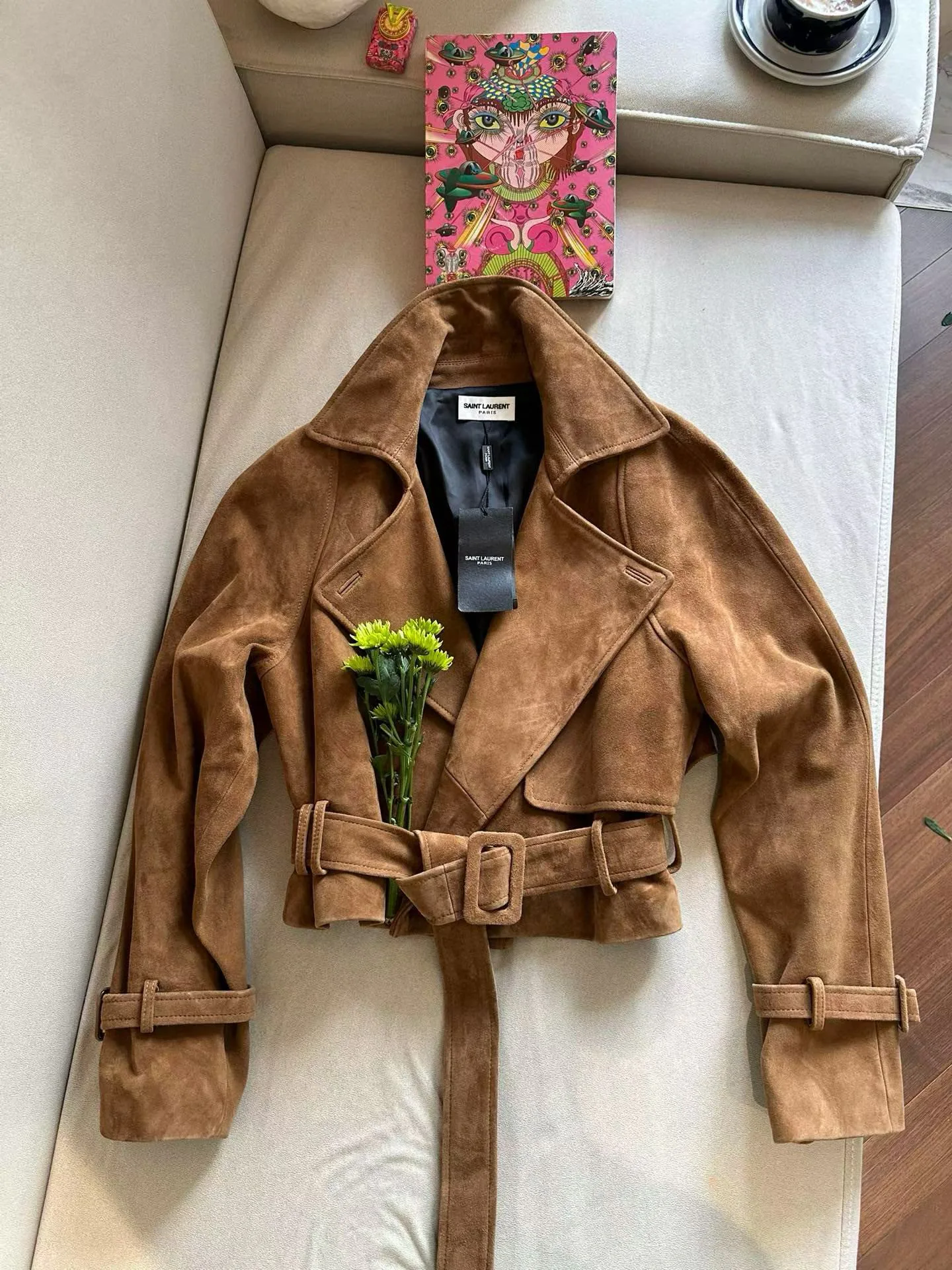 Кожаные Куртки И Дублёнки Женские Saint Laurent 11945789