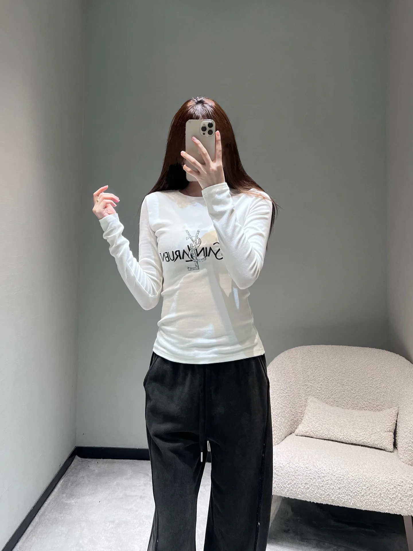 Лонгсливы Женские Saint Laurent 1336721