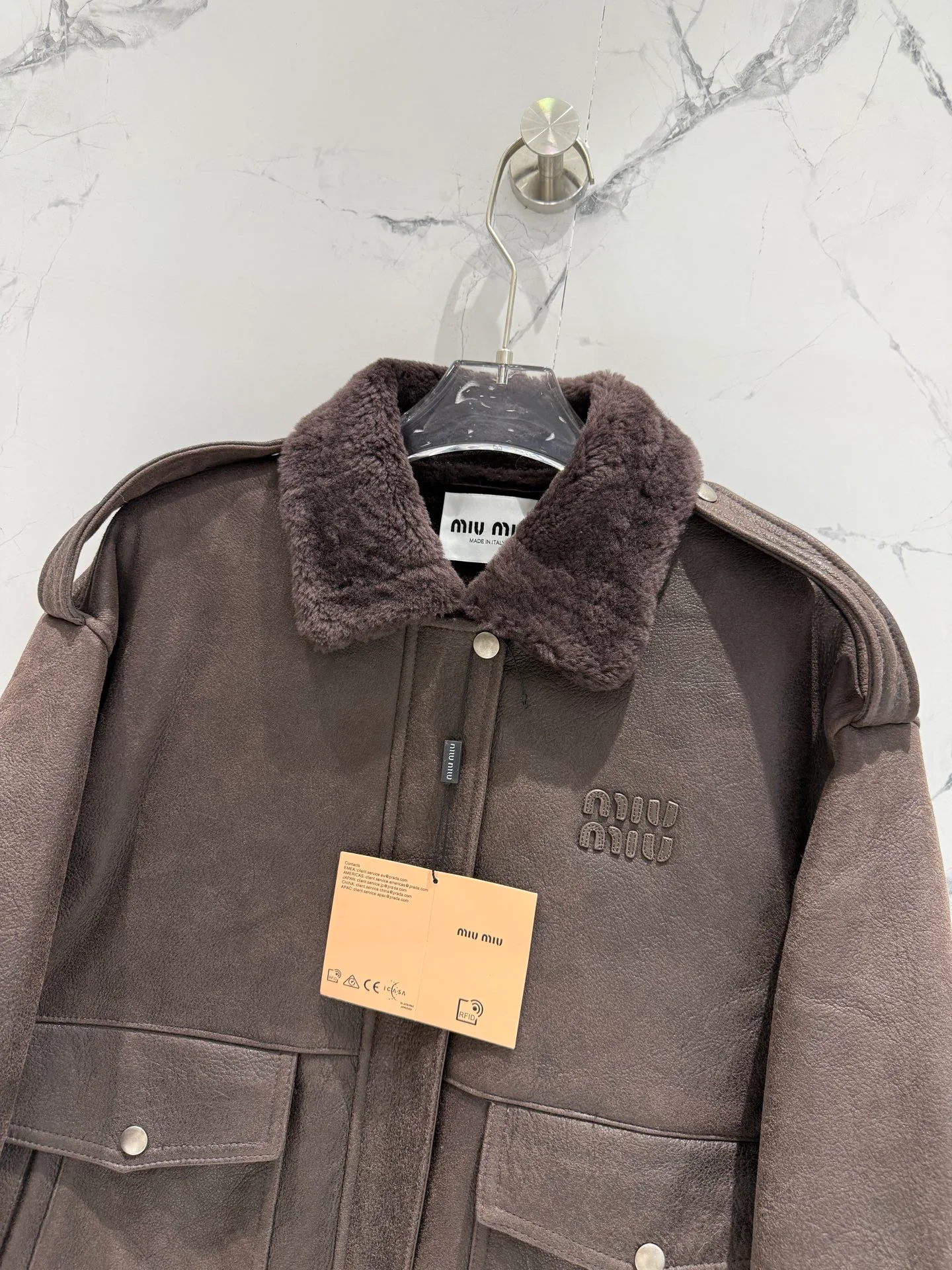 Кожаные Куртки И Дублёнки Женские Miu Miu 18496043