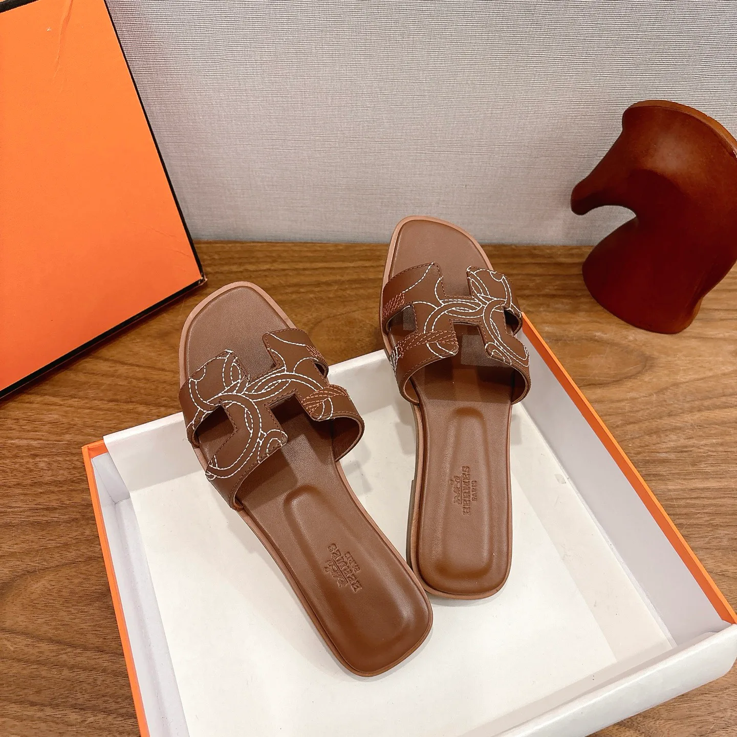 Шлепанцы Женские Hermes 399023