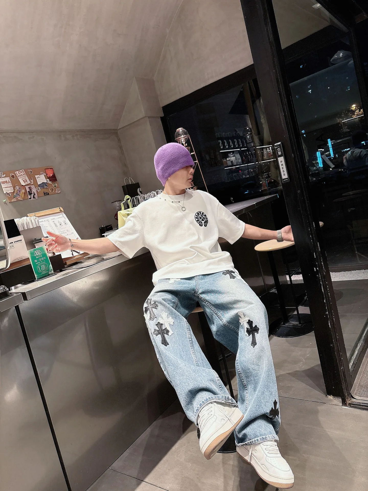 Джинсы Мужские Chrome Hearts 787609