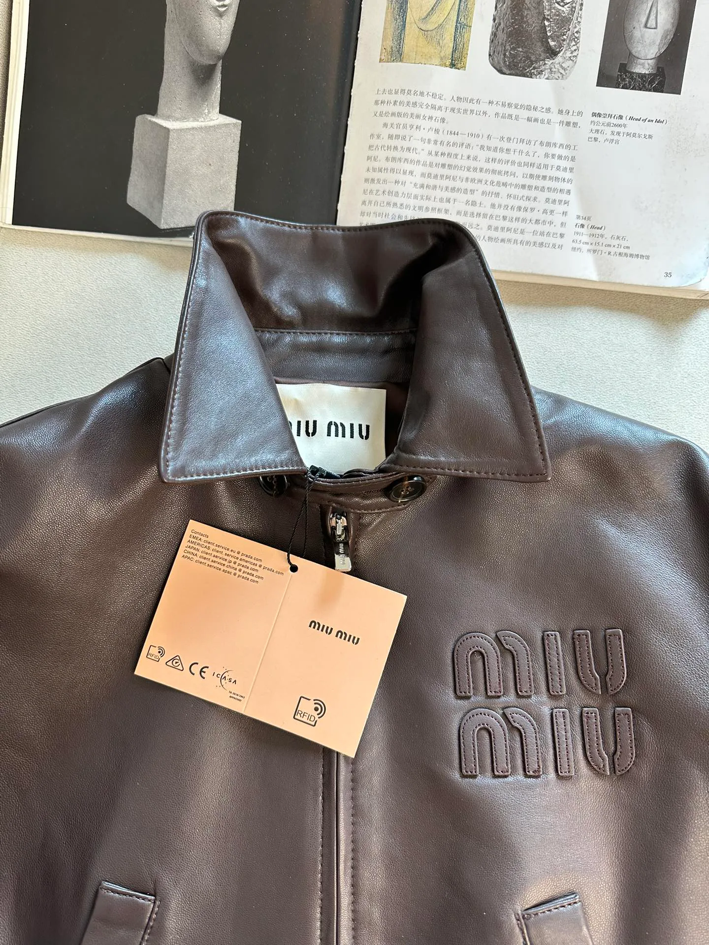 Кожаные Куртки И Дублёнки Женские Miu Miu 30359